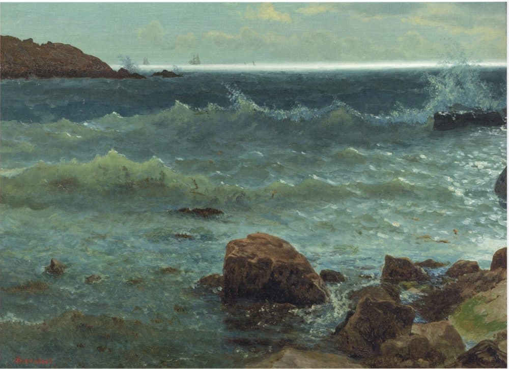 Albert Bierstadt, &quot;Newport Rocks&quot; (1859). (Courtesy Boston College)