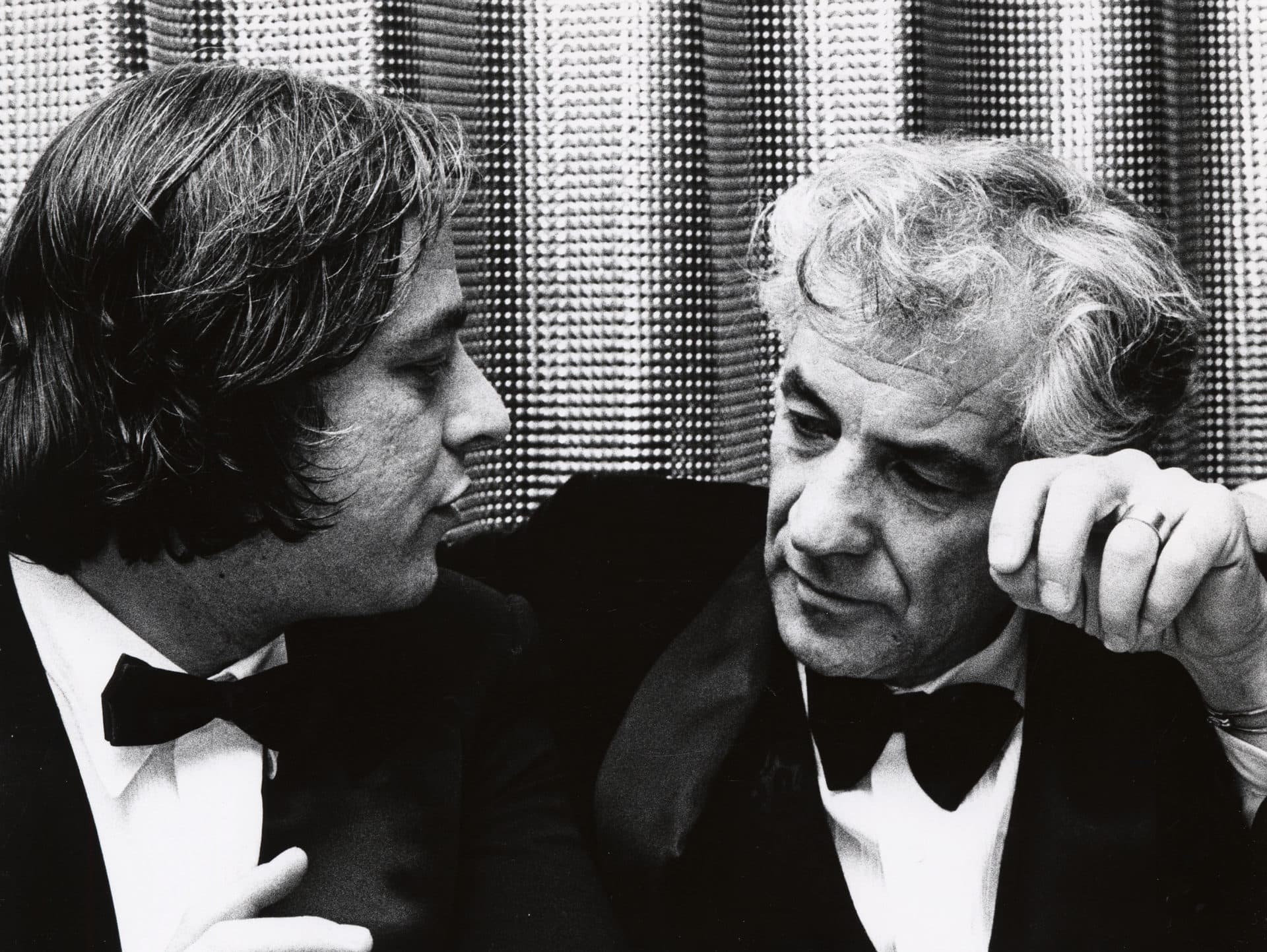 Stephen Sondheim and Leonard Bernstein. (Ron Galella/Ron Galella Collection via Getty Images)