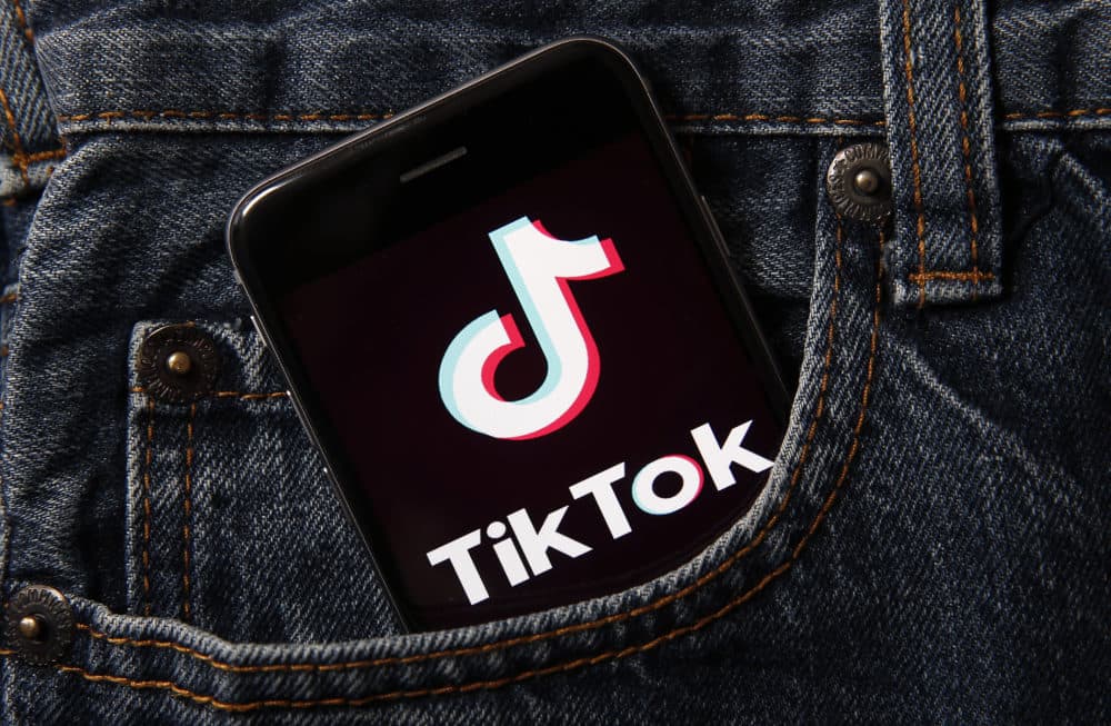 In this photo illustration, the logo of TikTok, the Chinese media app for creating and sharing short videos, is displayed. (Photo Illustration by Chesnot/Getty Images)