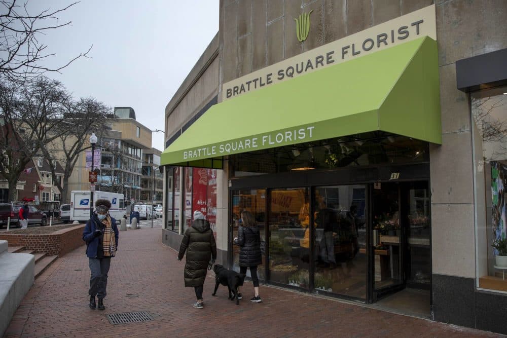 Brattle Square Florist will soon be move up the street. (Robin Lubbock/WBUR)