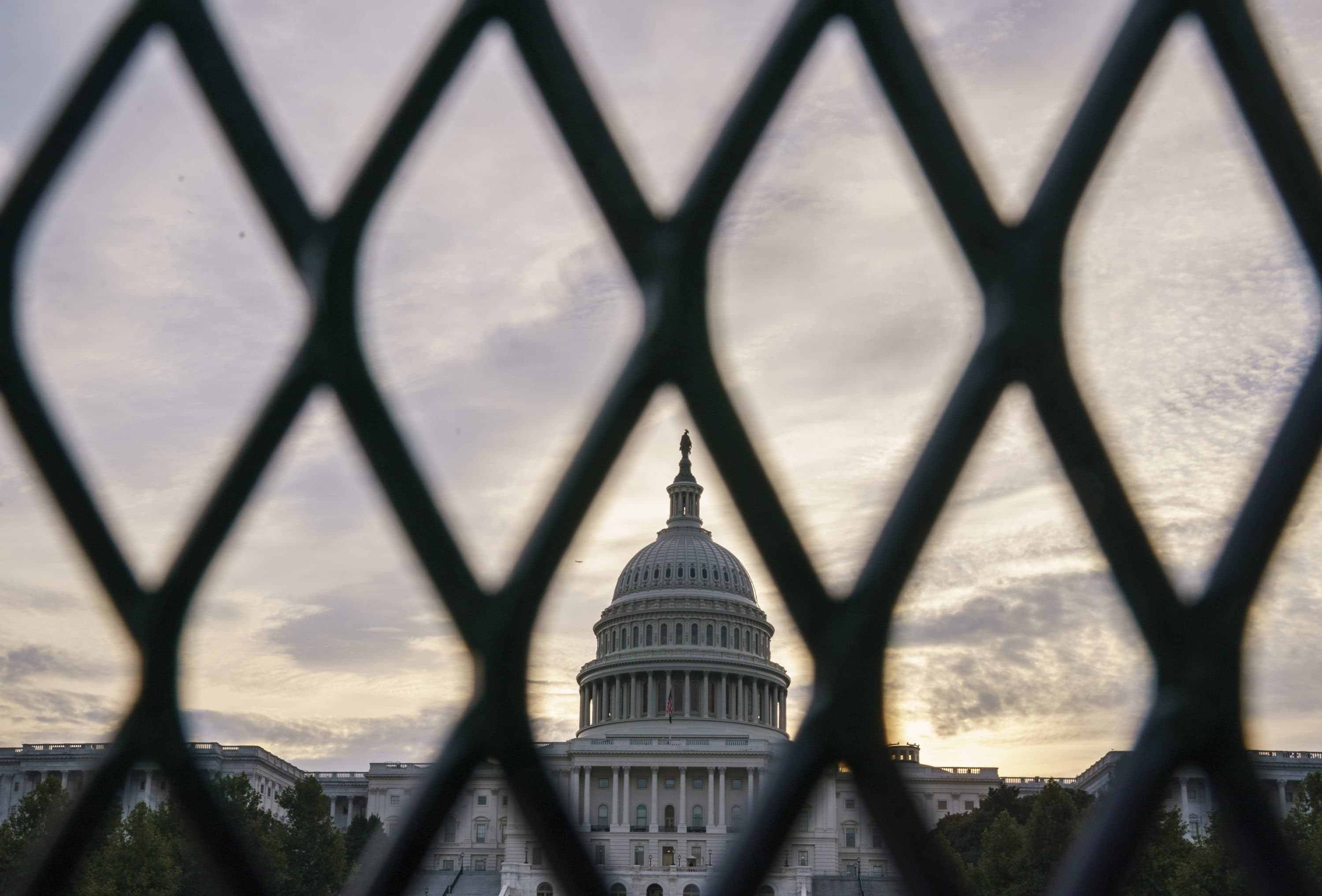 Security fencing has been reinstalled around the Capitol on Sept. 16, 2021, ahead of a planned Sept. 18 rally by far-right supporters of former President Donald Trump who are demanding the release of rioters arrested in connection with the Jan. 6 insurrection. (J. Scott Applewhite/AP)