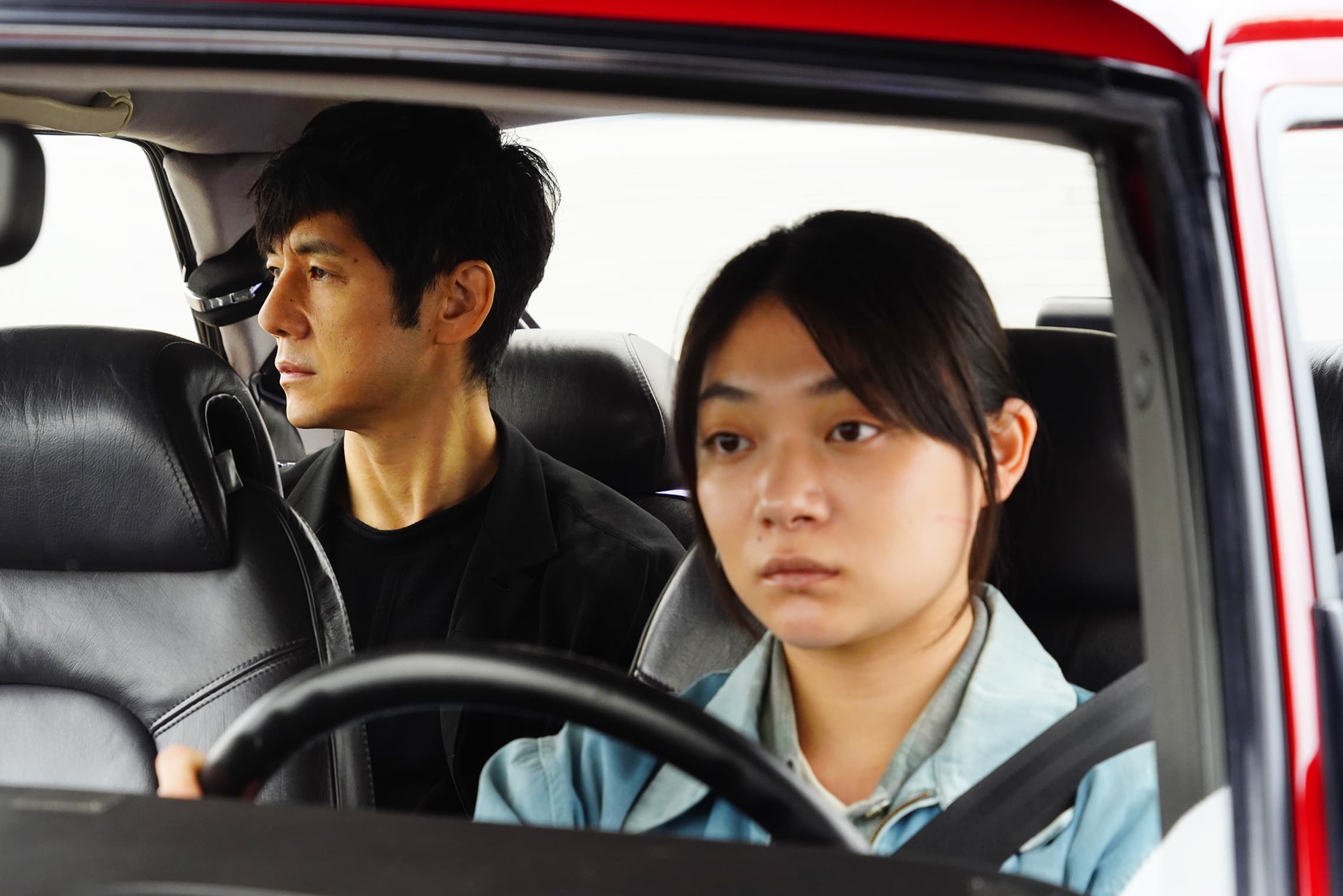 Hidetoshi Nishijima and Tôko Miura in Ryûsuke Hamaguchi's &quot;Drive My Car.&quot; (Courtesy Janus Films)