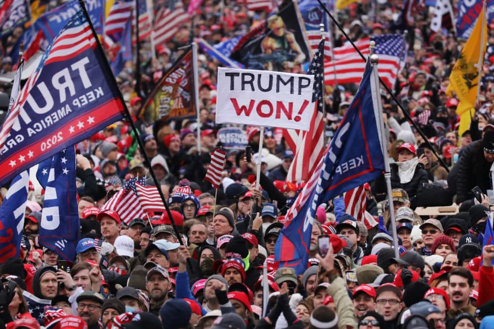 Crowds arrive for the "Stop the Steal" rally on January 6, 2021 in Washington, DC. (Spencer Platt/Getty Images)