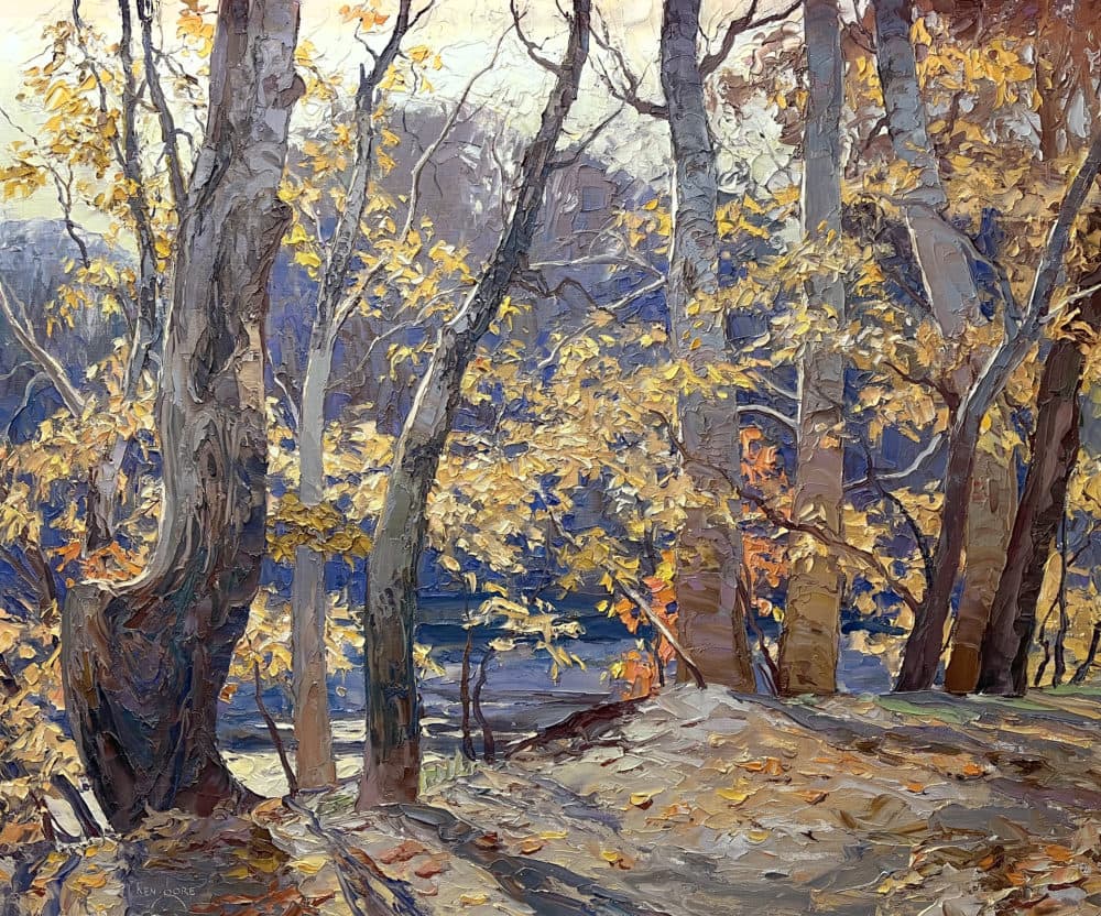 Ken Gore, &quot;Beeches on the Agawam,&quot; 1991. (Courtesy Cape Ann Museum)