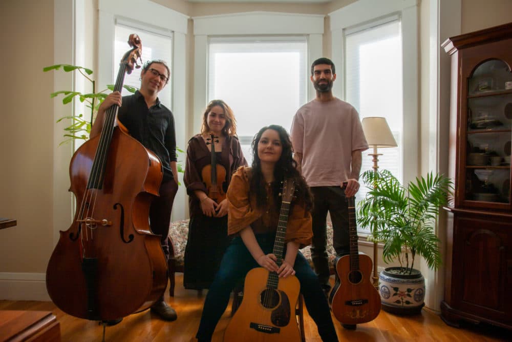 Rachel Sumner (foreground) with her band, left to right: Mike Siegel, Kat Wallace and Ira Klein. (Courtesy Lisa Pinals)