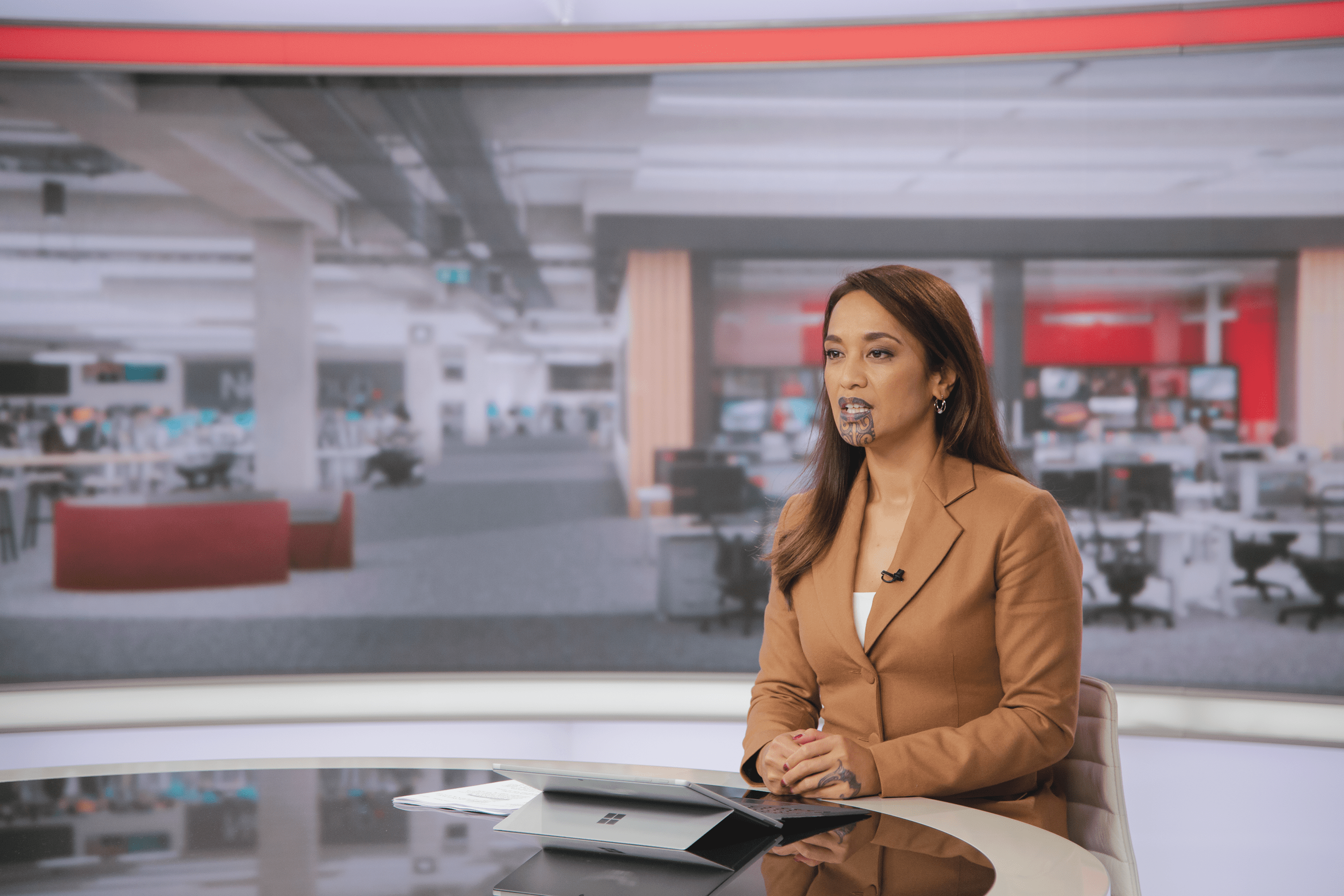 Discovery's Oriini Kaipara for Newshub, New Zealand. (Courtesy of Discovery)