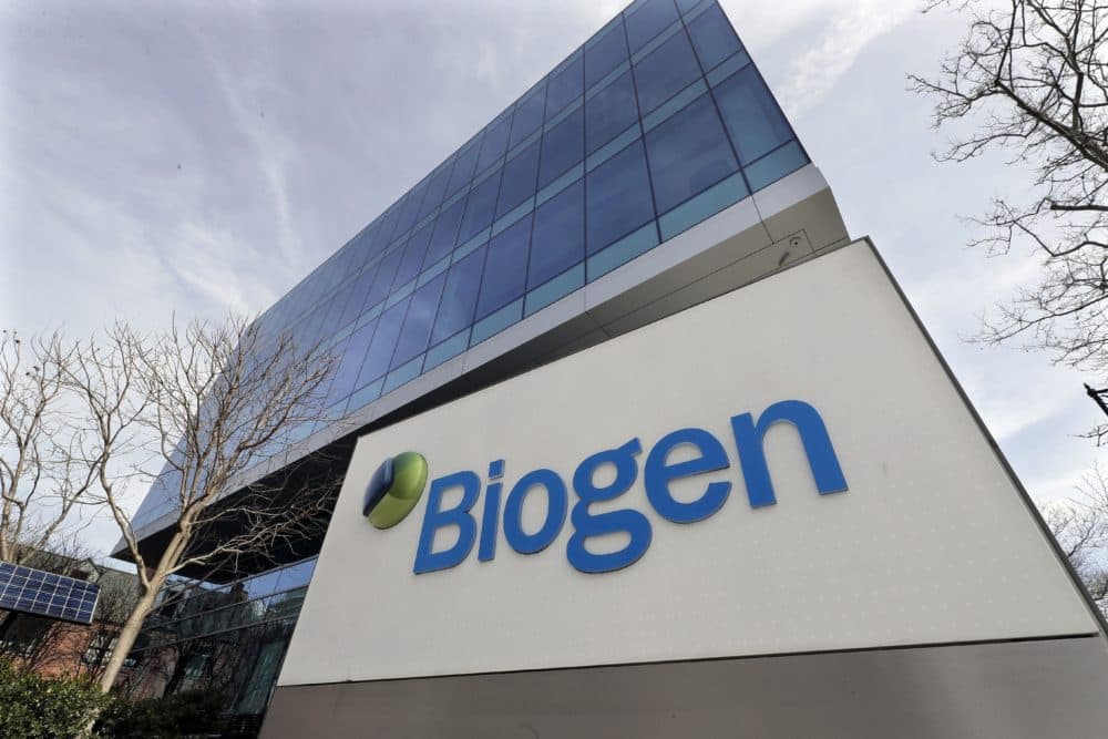 The Biogen Inc., headquarters in Cambridge. Biogen released a surprisingly low 2022 forecast Thursday, Feb. 3, 2022, as the drugmaker deals with sluggish sales from an Alzheimer’s treatment initially hailed as a potential breakthrough drug. (Steven Senne/AP)