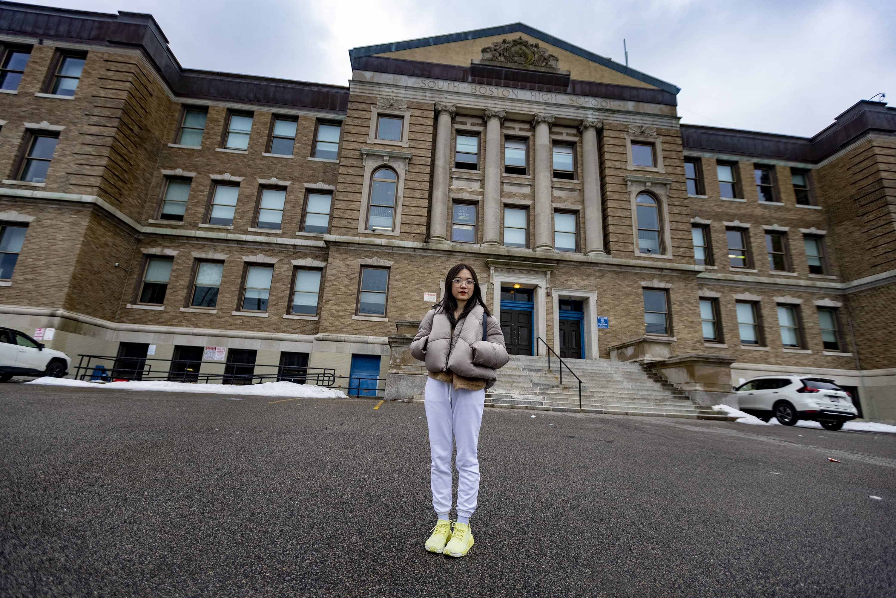 Thy Nguyen is a student at Excel High School in South Boston. (Jesse Costa/WBUR)