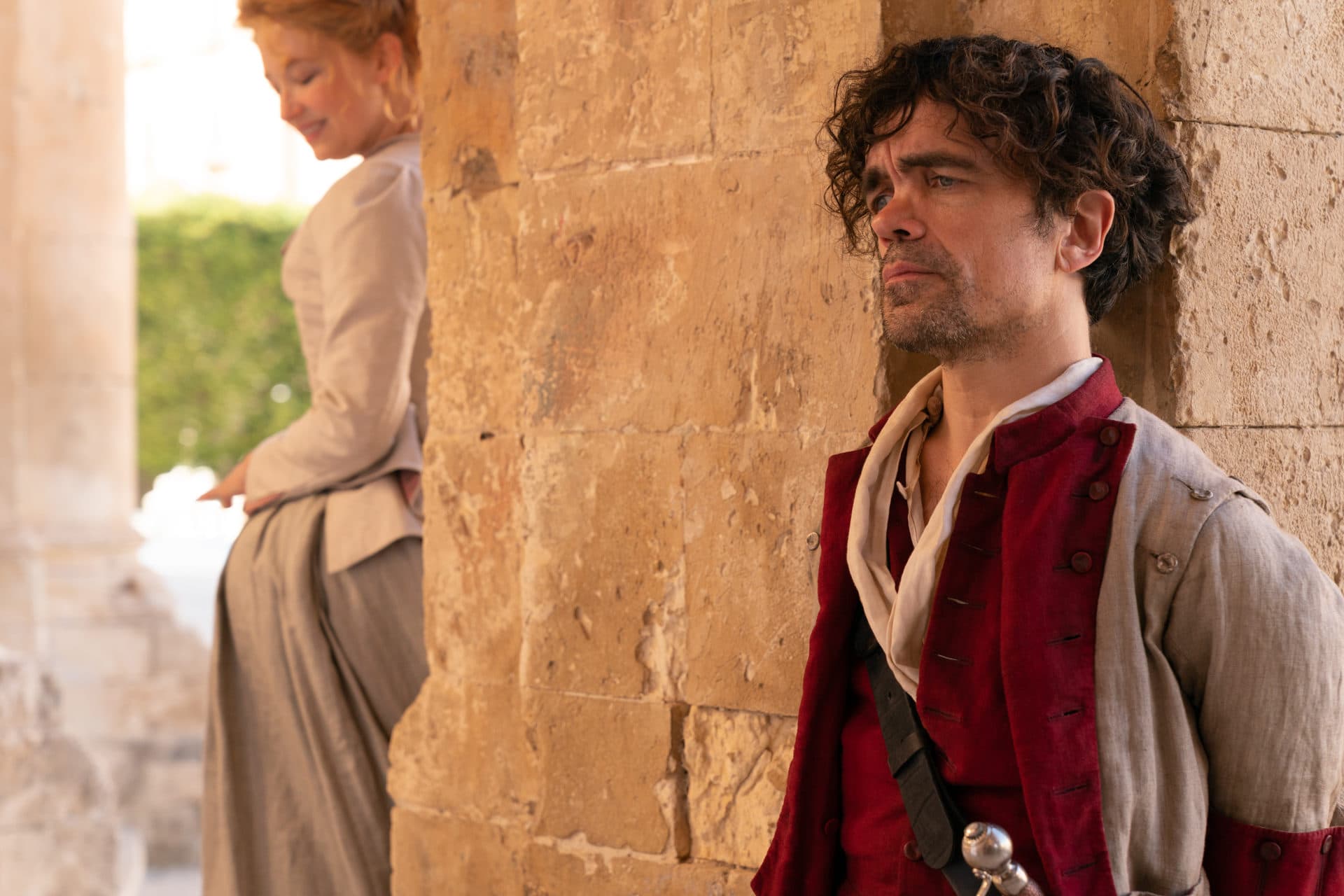 Haley Bennett and Peter Dinklage in &quot;Cyrano.&quot; (Courtesy Peter Mountain/Metro Goldwyn Mayer Pictures)