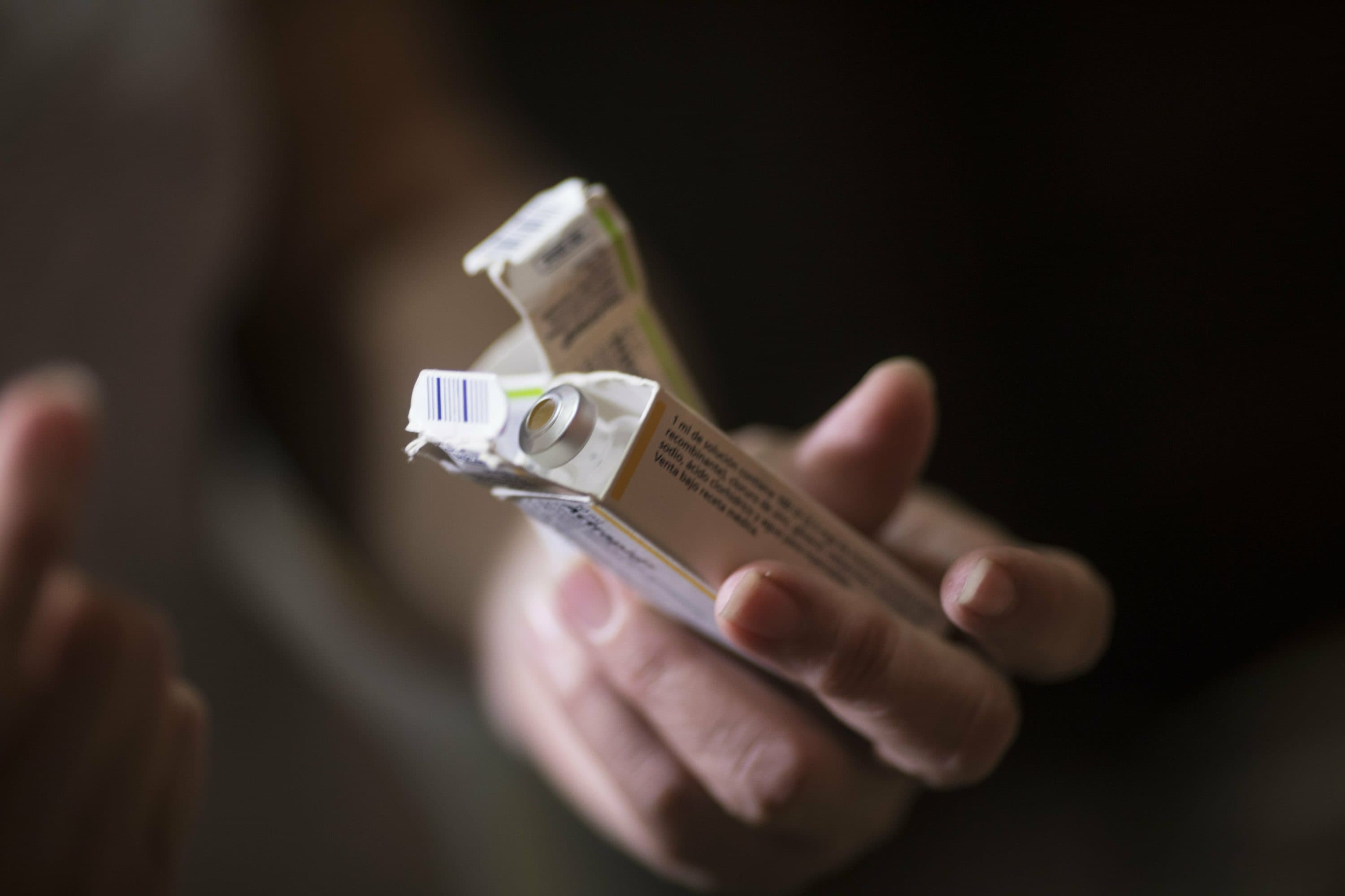 In this Feb. 4, 2019 photo, a woman holds insulin provided to a diabetes patient. (Rodrigo Abd/AP)