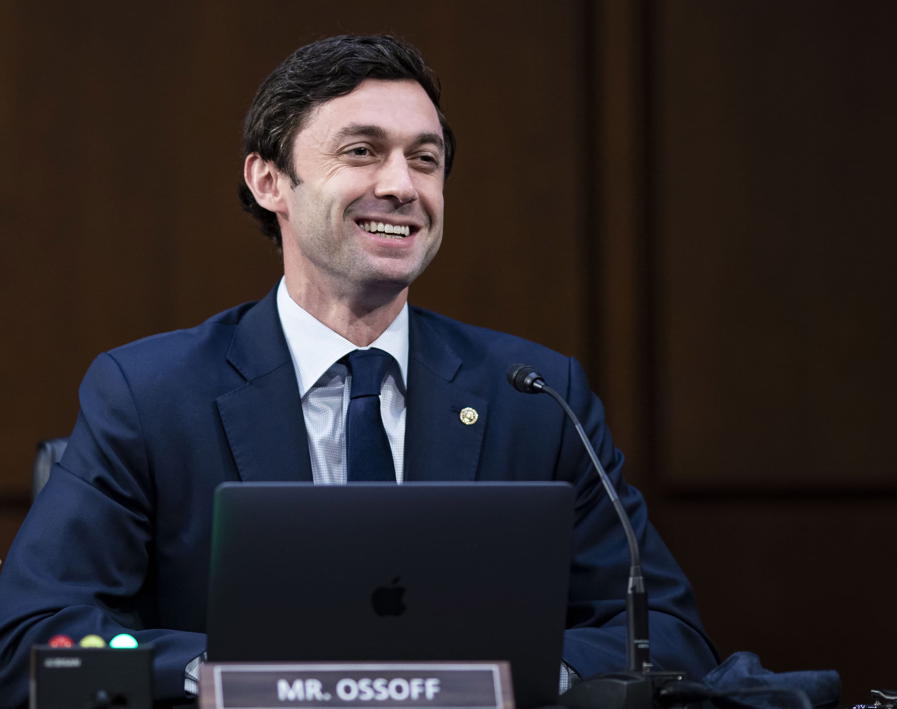 Sen. Jon Ossoff, D-Ga., speaks before the Senate Judiciary Committee, Feb. 22, 2021 on Capitol Hill in Washington. (Al Drago/AP)