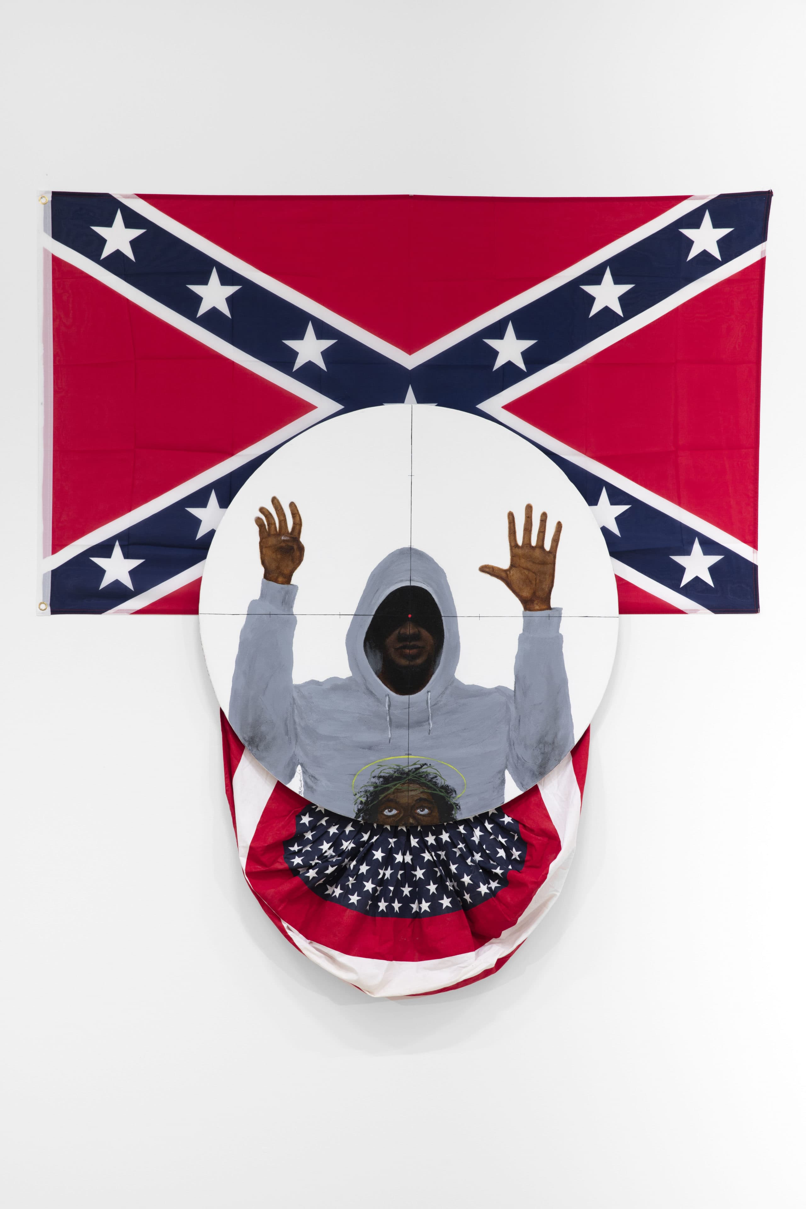 Barkley L. Hendricks, "In the Crosshairs of the States," 2016. (Courtesy of the artist’s estate and Jack Shainman Gallery, New York)