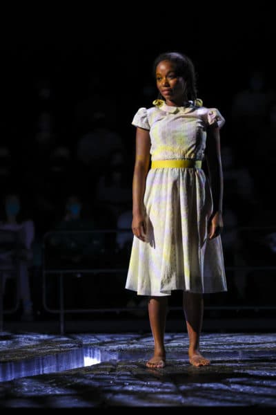 Hadar Busia-Singleton in &quot;The Bluest Eye&quot; at the Huntington Theatre Company. (Courtesy T Charles Erickson)