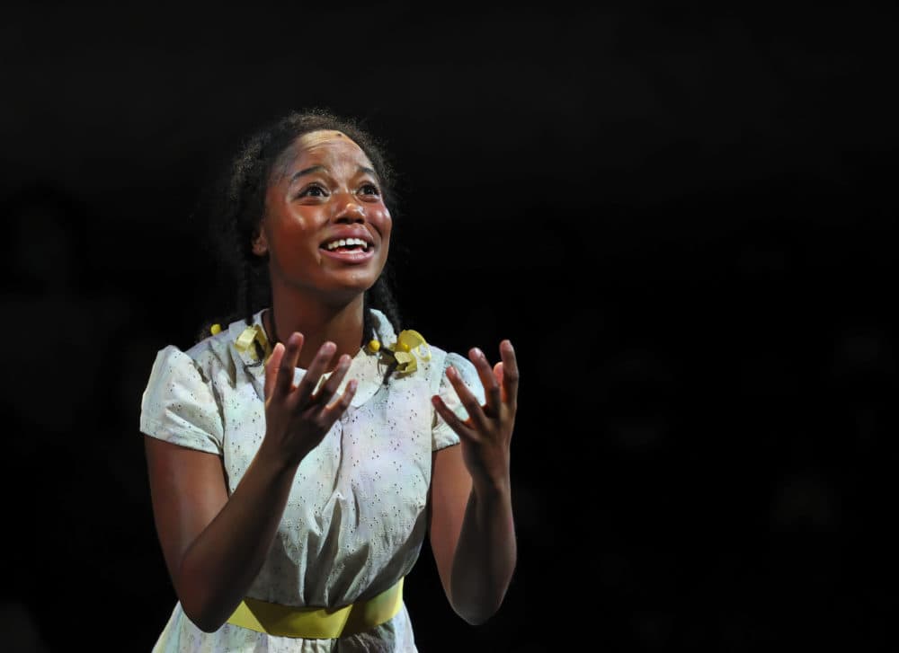 Hadar Busia-Singleton in &quot;The Bluest Eye&quot; at the Huntington Theatre Company. (Courtesy T Charles Erickson)