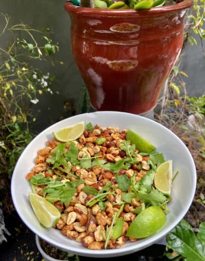 Lime and chile peanuts (Kathy Gunst/Here &amp; Now)