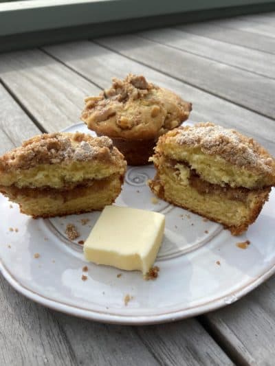 Coffee cake streusel muffins (Kathy Gunst)