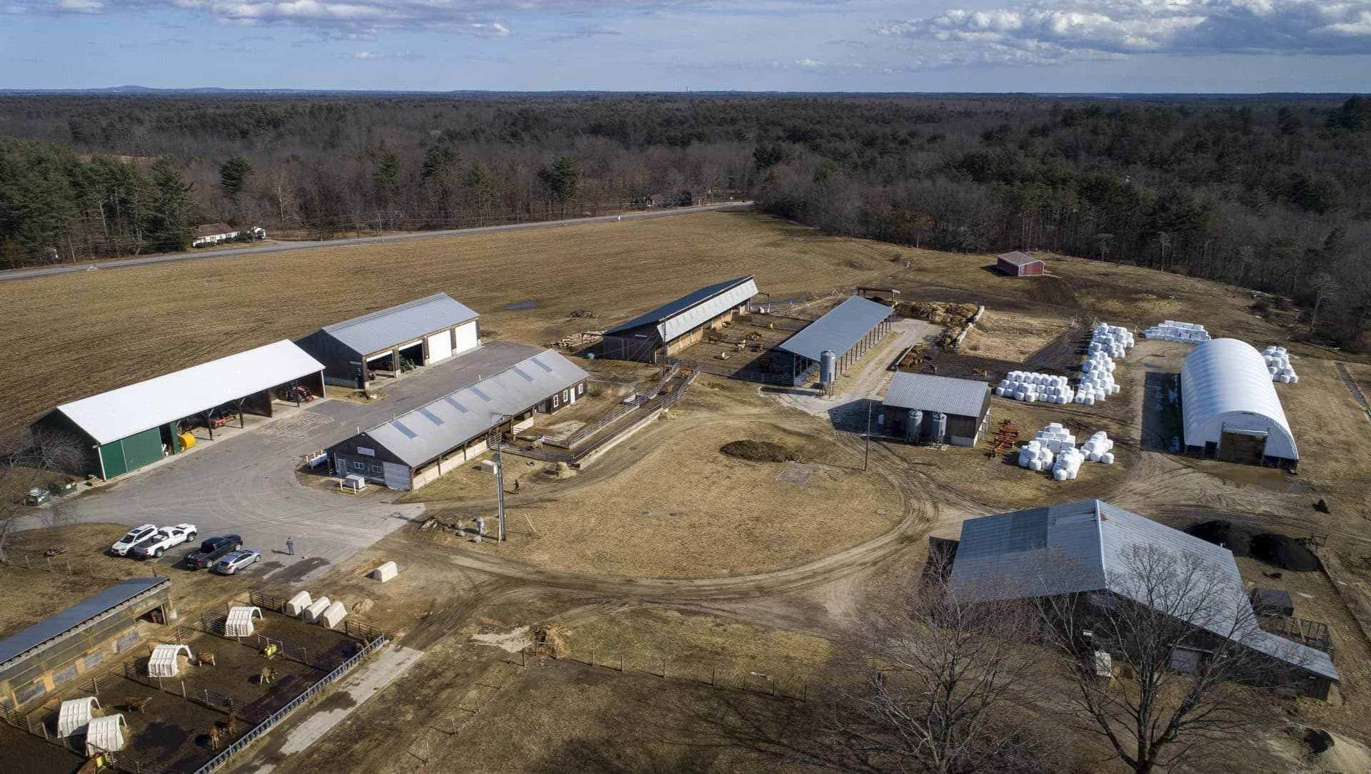 The University of New Hampshire's Burley-Demeritt Organic Dairy Research Farm in Lee, NH. (Robin Lubbock/WBUR)
