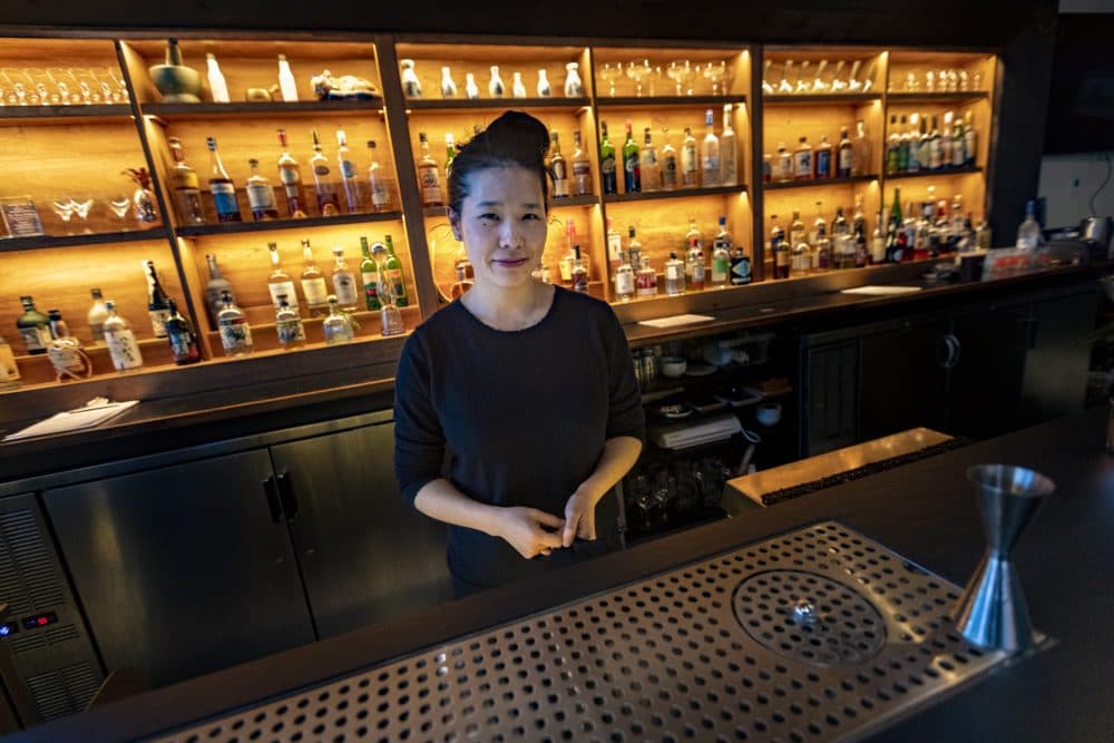 Tracy Chang at her restaurant Pagu in Cambridge. (Jesse Costa/WBUR)