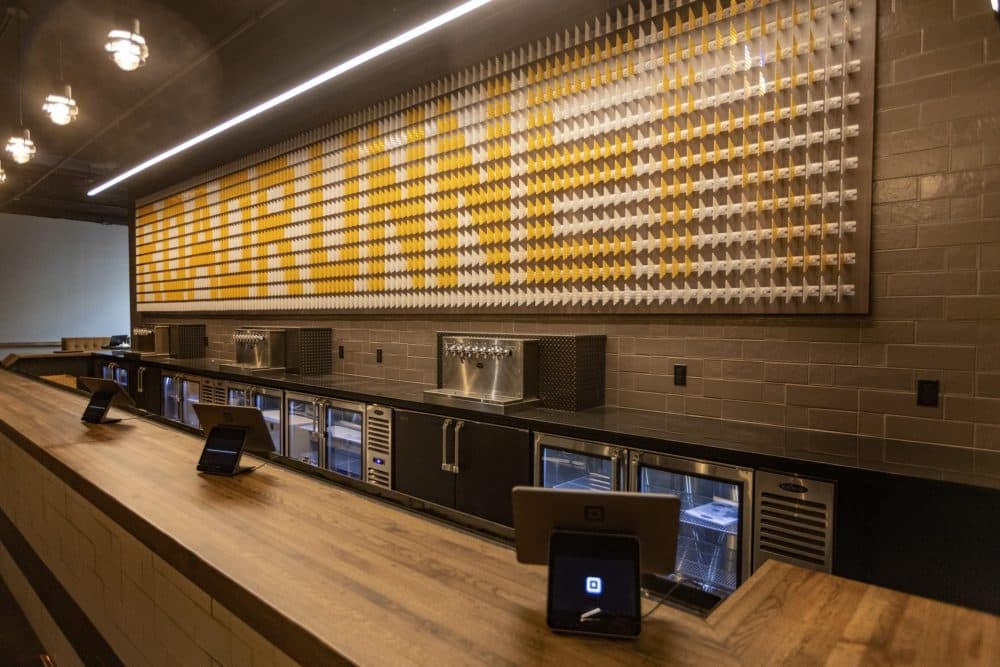 The bar on the mezzanine level of Roadrunner. (Jesse Costa/WBUR)