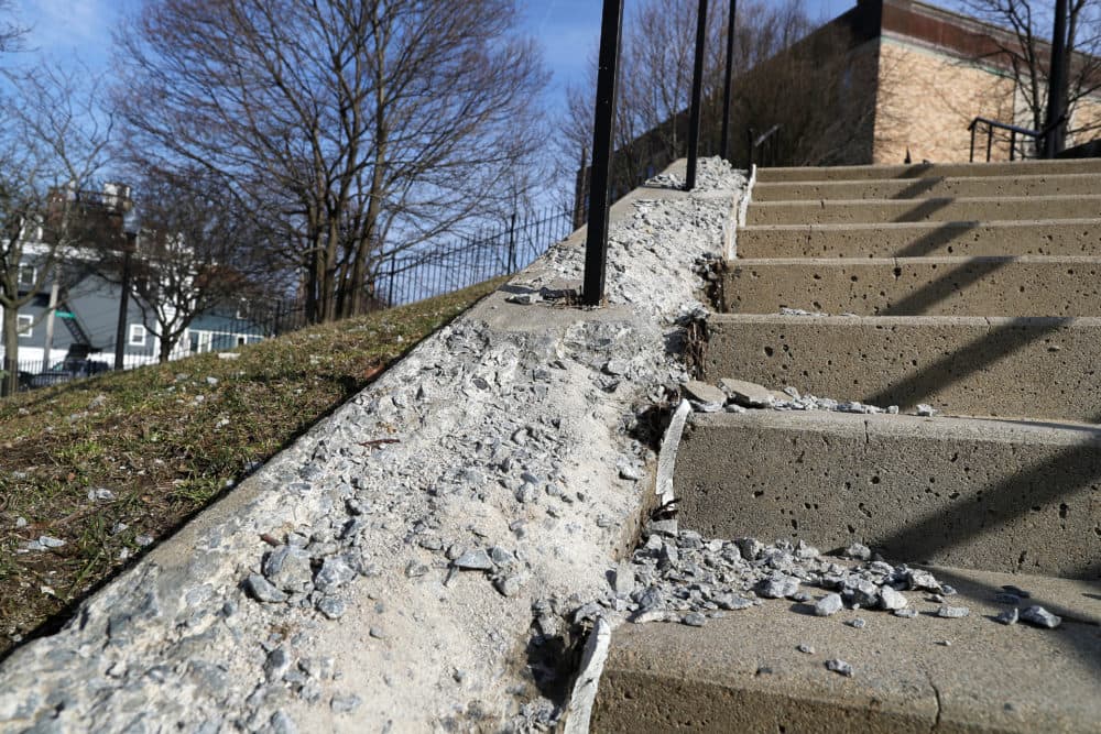 The Dorchester Heights monument on Telegraph Hill will undergo repairs as well as landscaping. (John Tlumacki/The Boston Globe via Getty Images)