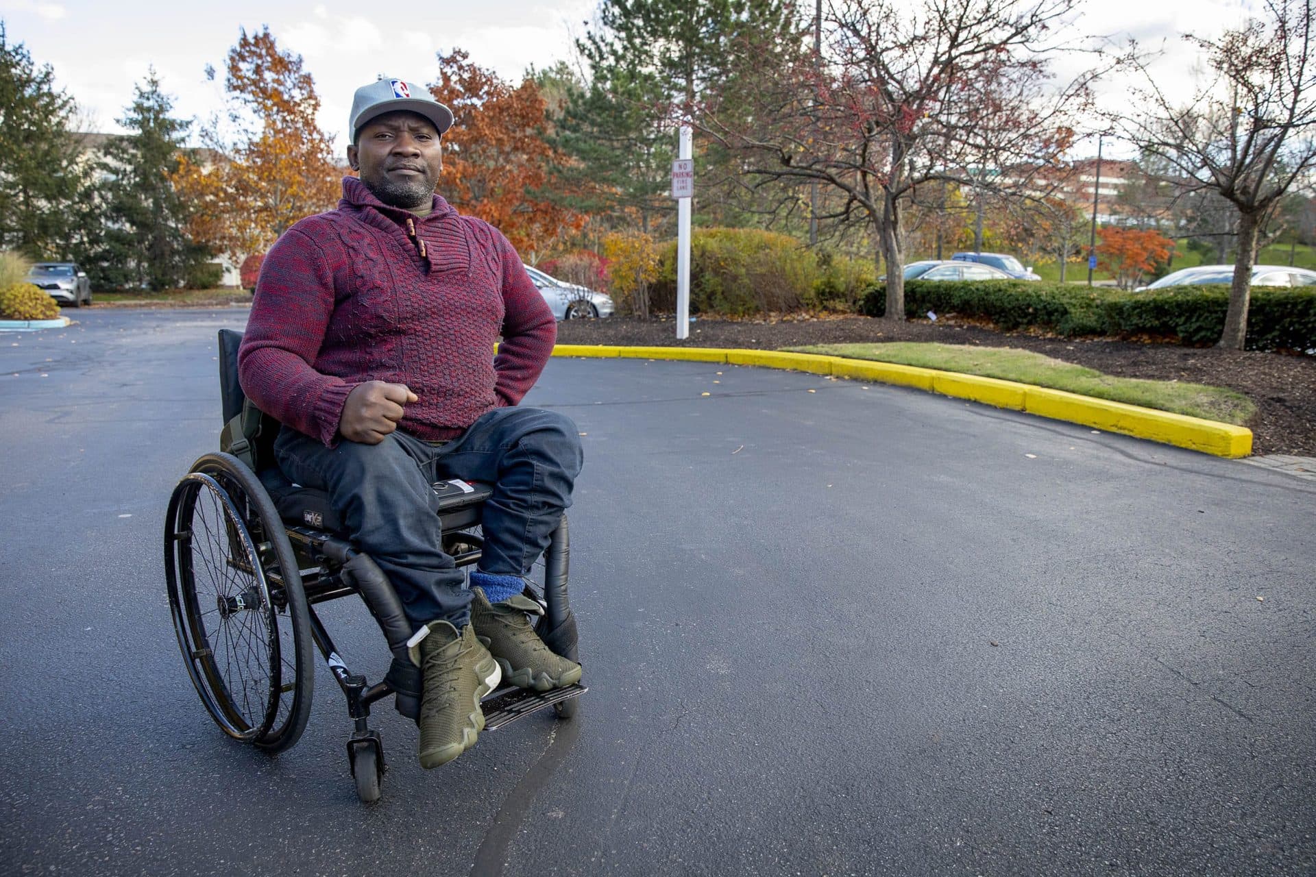 Disability rights activist Murshid Buwembo. (Robin Lubbock/WBUR)