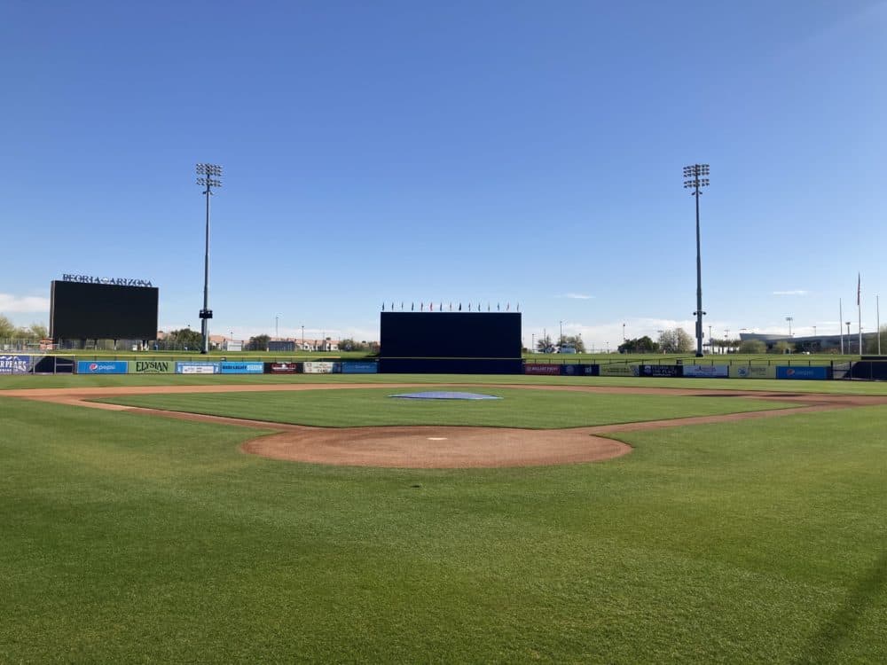 The Peoria Sports Complex is the spring training home of the San Diego Padres and Seattle Mariners. (Peter O'Dowd/Here & Now)