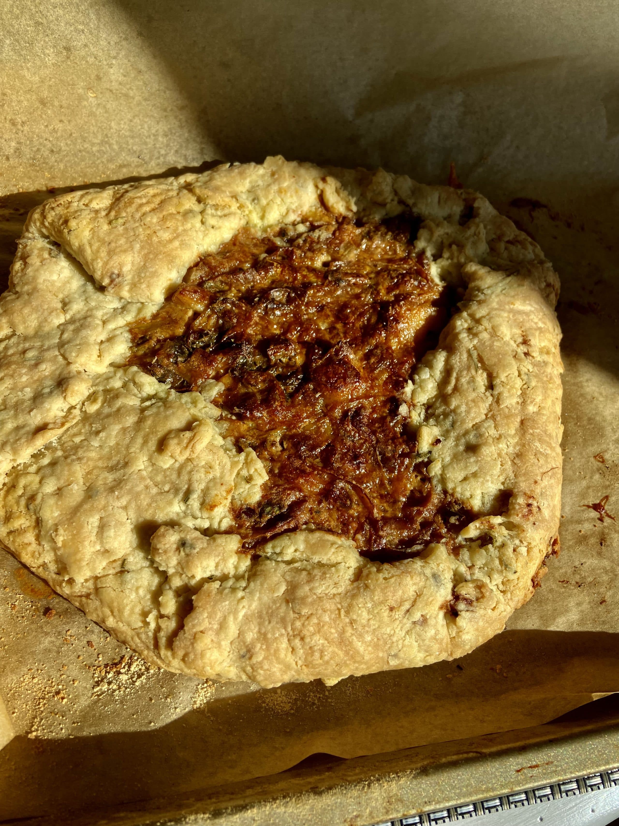 Three onion galette. (Kathy Gunst)