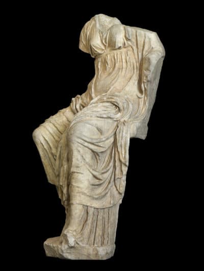 Colossal seated statue, probably of a Muse, late 1st century B.C. ‑ 1st century A.D. (Courtesy Museum of Fine Arts, Boston)