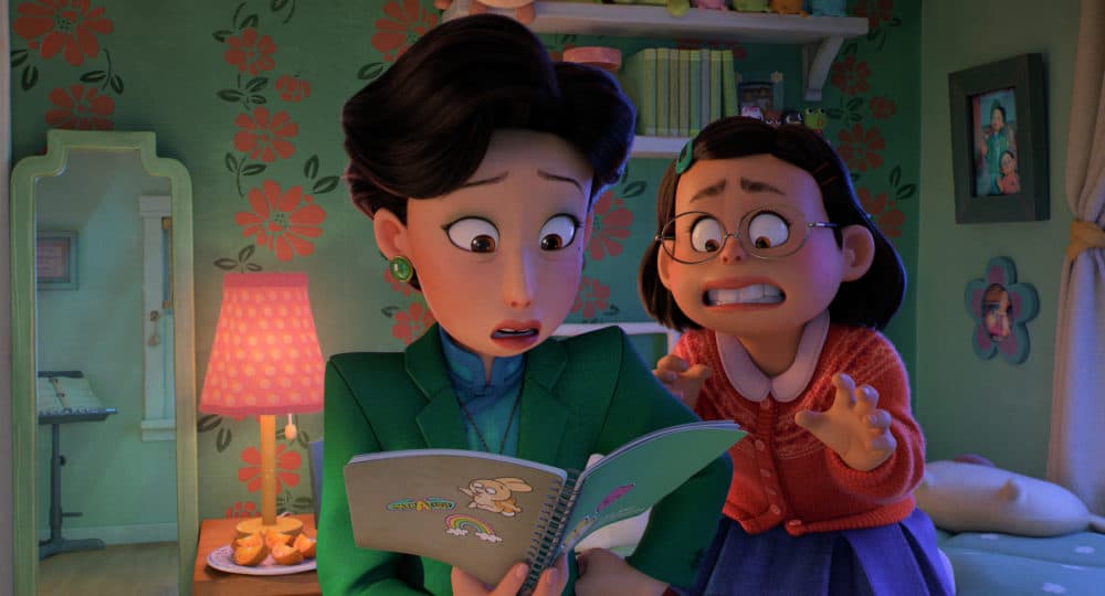 Disney and Pixar’s all-new original feature film “Turning Red” introduces 13-year-old Mei Lee and her mother, Ming. (Disney/Pixar. All Rights Reserved.
