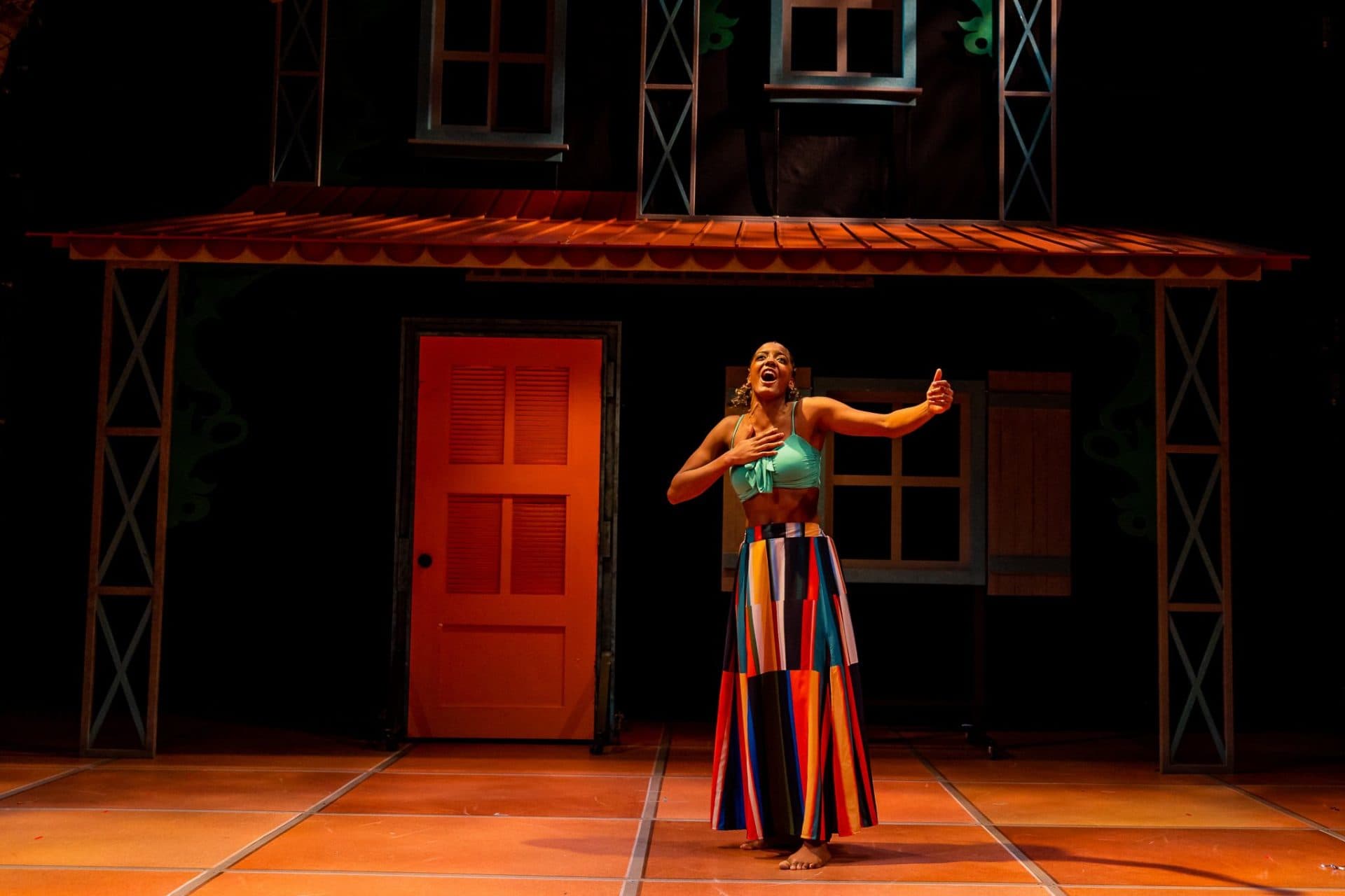 Peli Naomi Woods &quot;shines in evere scene she's in&quot; as Ti-Moune in SpeakEasy Stage Company's &quot;Once on this Island.&quot; (Courtesy Nile Scott Studios)