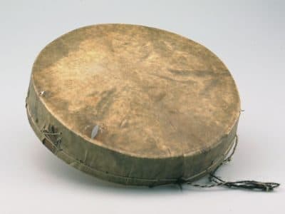 The frame drum goes back so far in history, experts believe it may have been the very first drum invented. (Courtesy of National Museum of World Cultures)