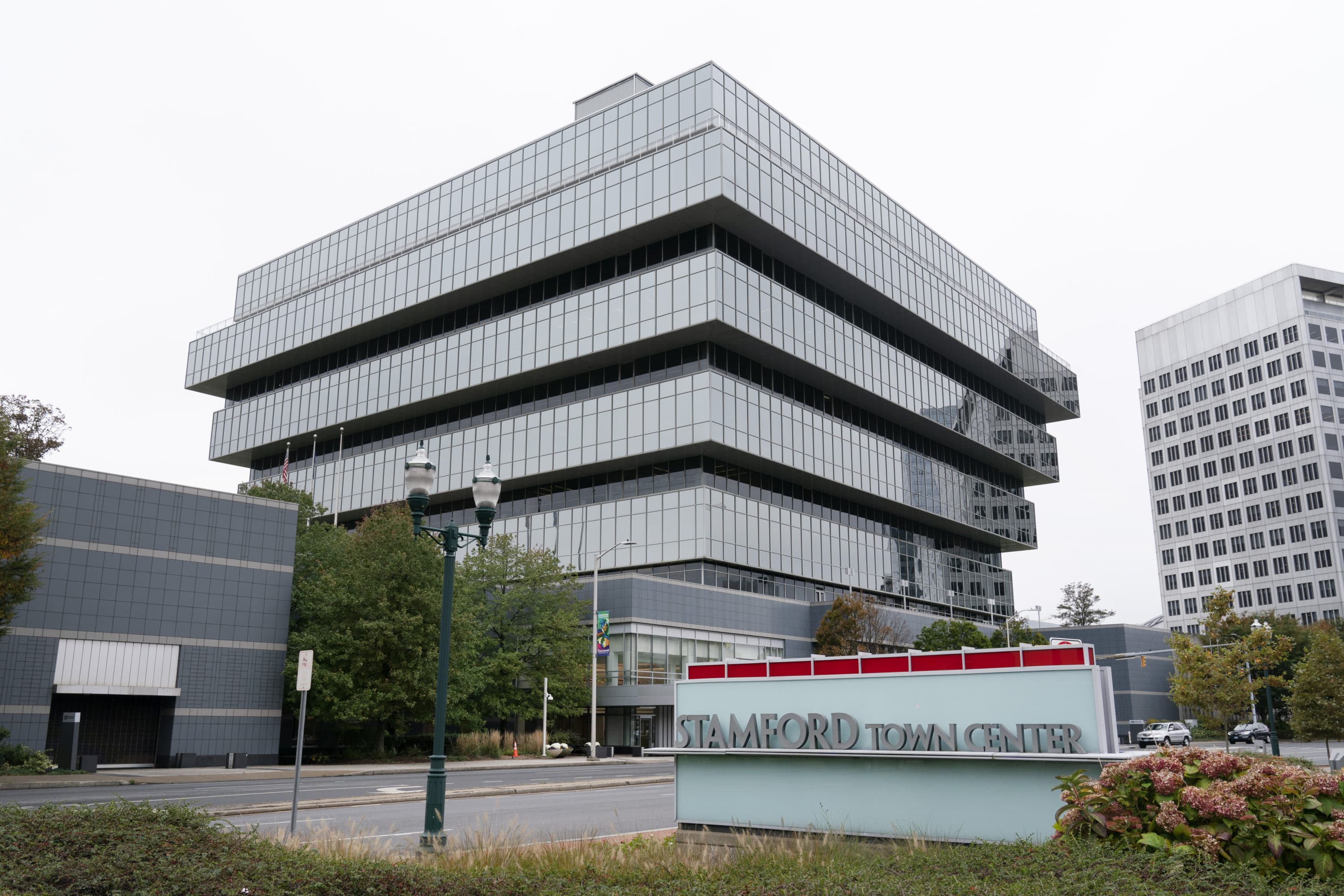 Purdue Pharma's headquarters stands in Stamford, Conn., on Oct. 21, 2020. (Mark Lennihan/AP)