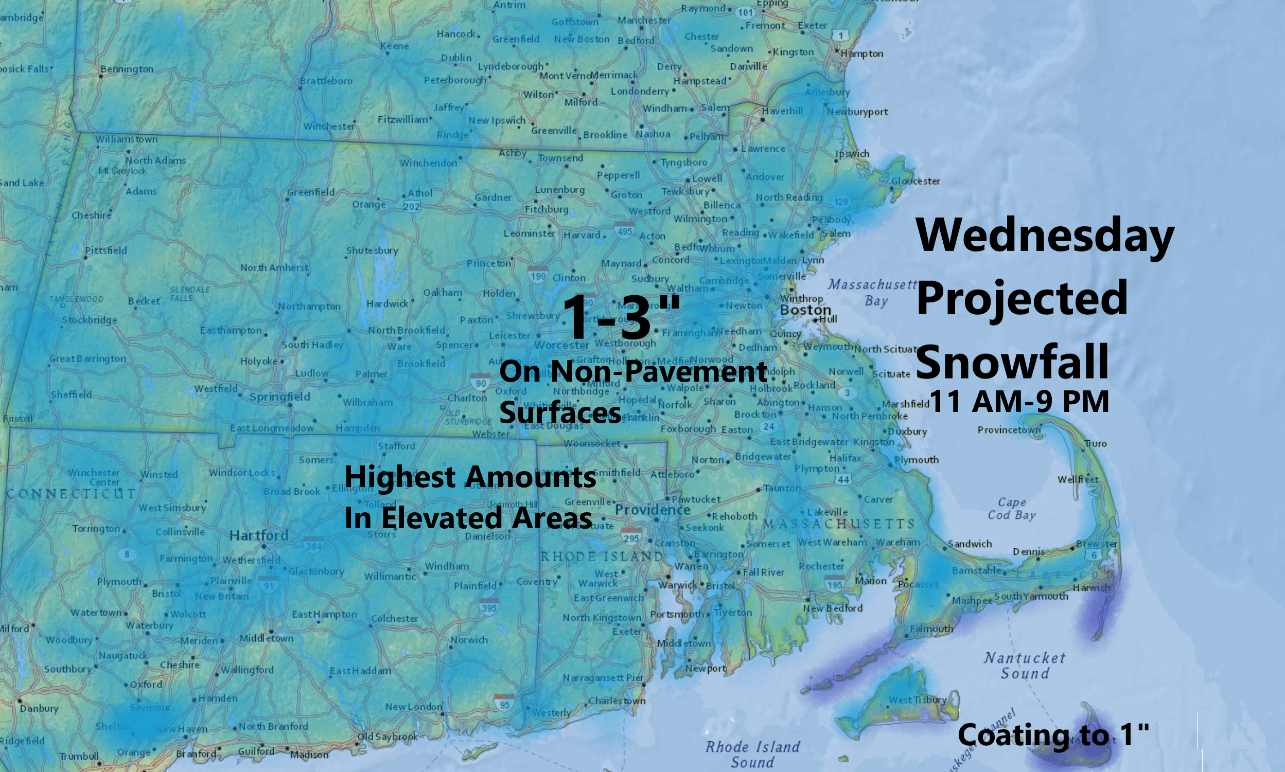 Snow arrives this afternoon, ahead of warmer weather