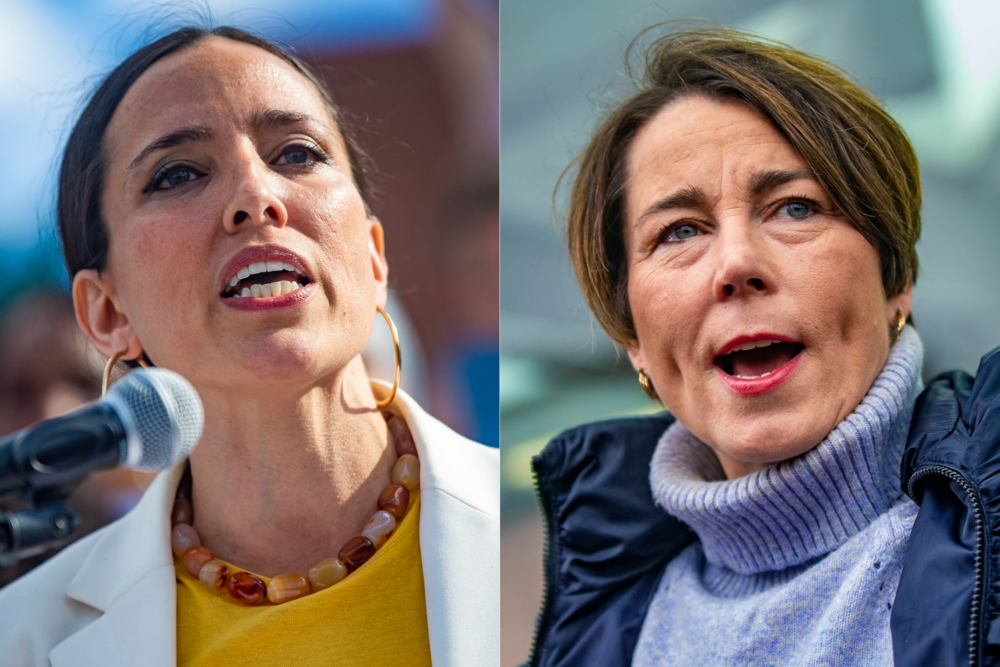 State Sen. Sonia Chang-Díaz and Attorney General Maura Healey are both running for governor (Photos by Jesse Costa)