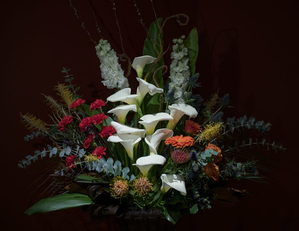 Past featured arrangement at the Museum of Fine Arts, Boston as part of Art in Bloom, the museum’s annual festival of fine art and flowers. (Courtesy Museum of Fine Arts, Boston)