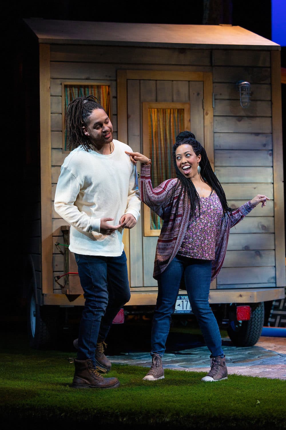 Julian Parker and Lyndsay Allyn Cox in "Our Daughters, Like Pillars" at the Huntington Theatre Company. (Courtesy T Charles Erickson)