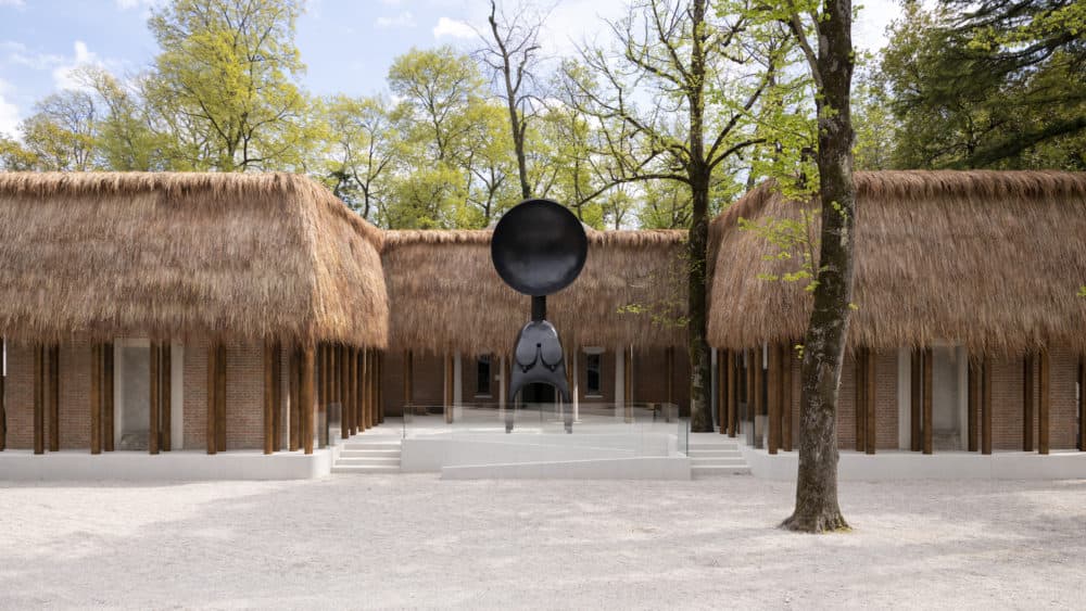 Simone Leigh altered the exterior of the U.S. pavilion to give it the appearance of a traditional African rondavel. (Courtesy Simone Leigh and Matthew Marks Gallery/Timothy Schenck)