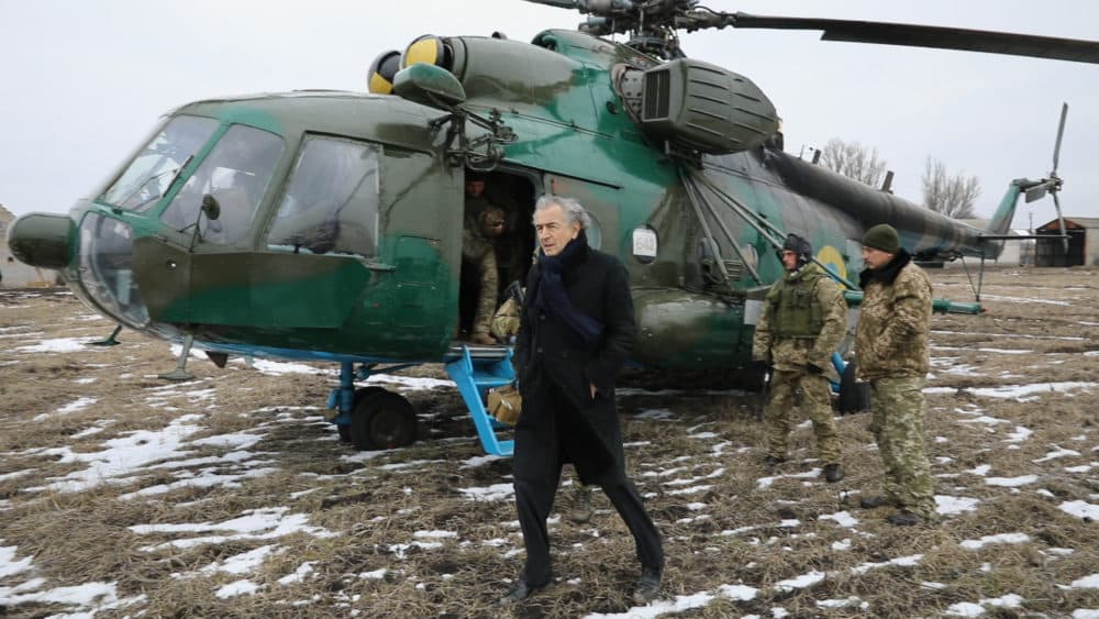 Bernard-Henri Lévy in Donbas, Ukraine, (Courtesy of Cohen Media Group)