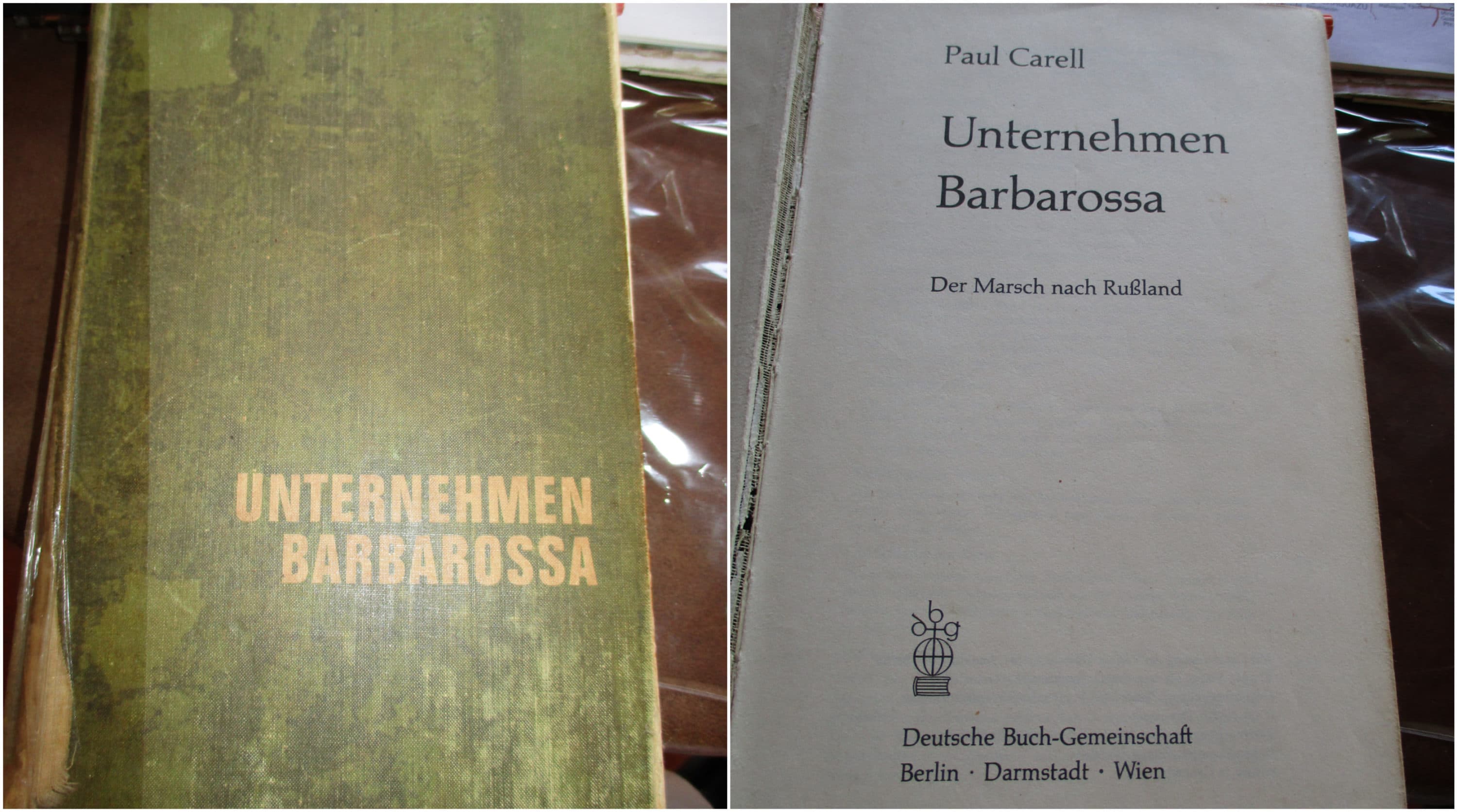 The author's grandfather's copy of "Unternehmen Barbarossa." (Courtesy Julie Lindahl)