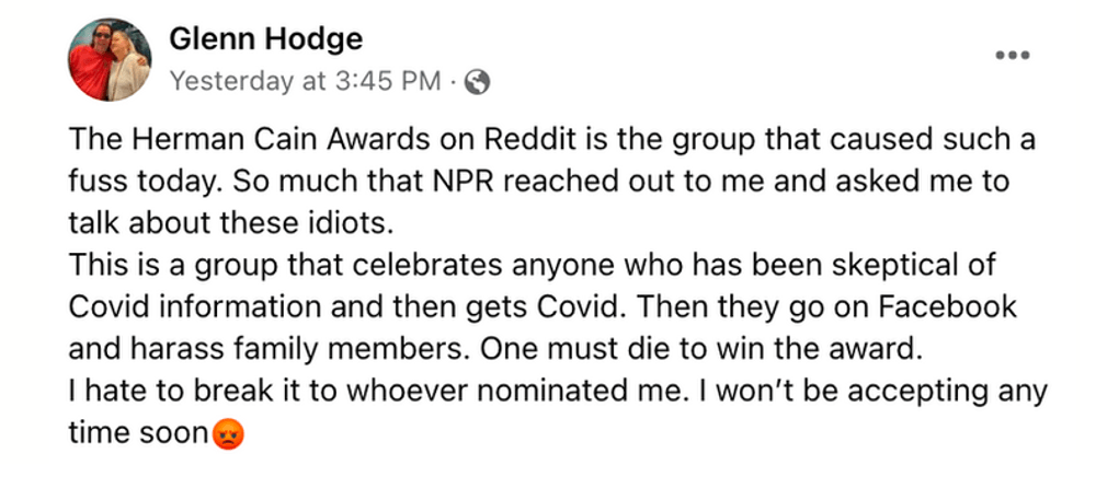 The Herman Cain Award