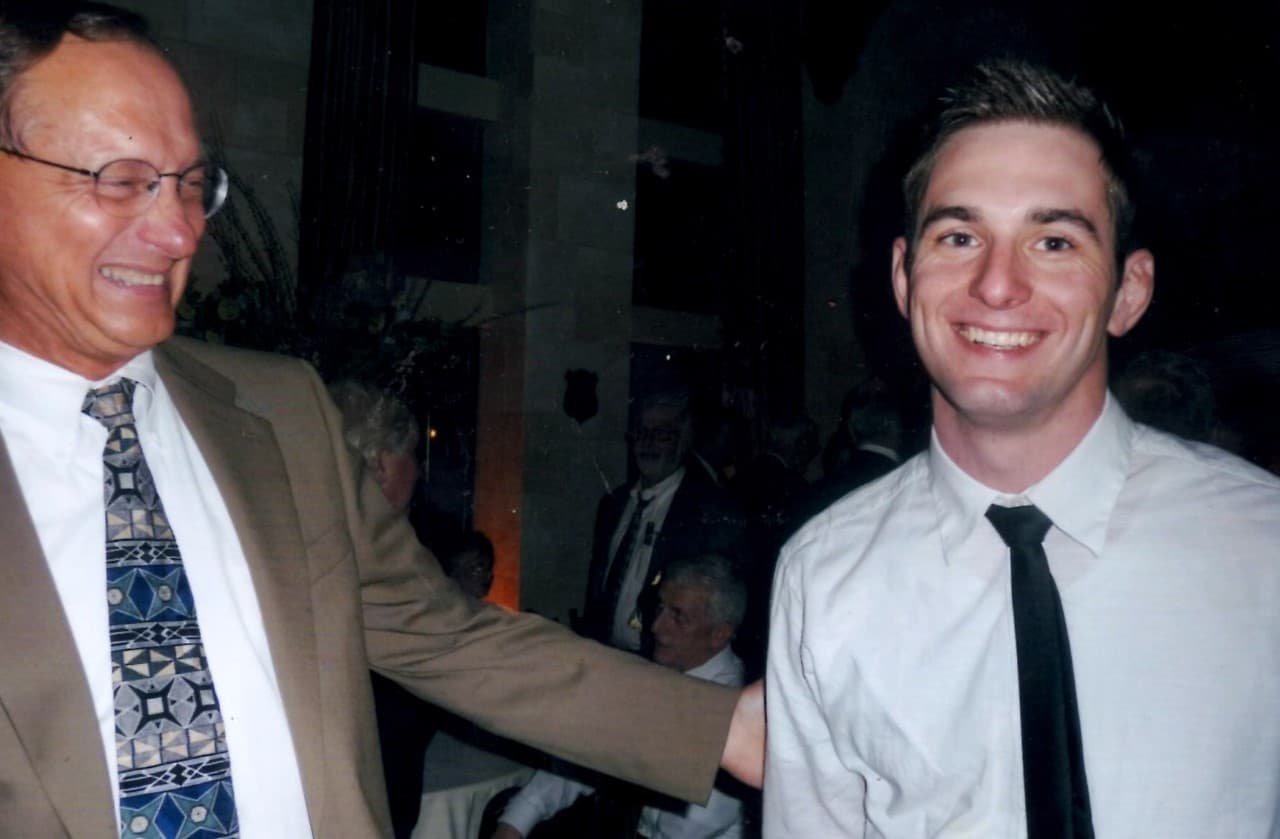 Filmmaker Tim O'Donnell (right) with his father Tod, the subject of the new film, &quot;The House We Lived In&quot; premiering at the Independent Film Festival Boston.