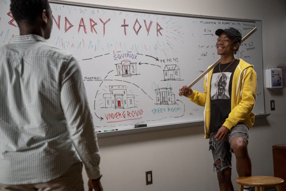 RJ Cyler and Donald Elise Watkins in &quot;Emergency.&quot; (Courtesy Amazon Studios)