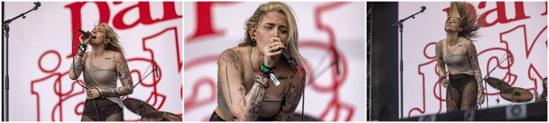 Paris Jackson was the first act to play at the Boston Calling Music Festival. (Jesse Costa/WBUR)