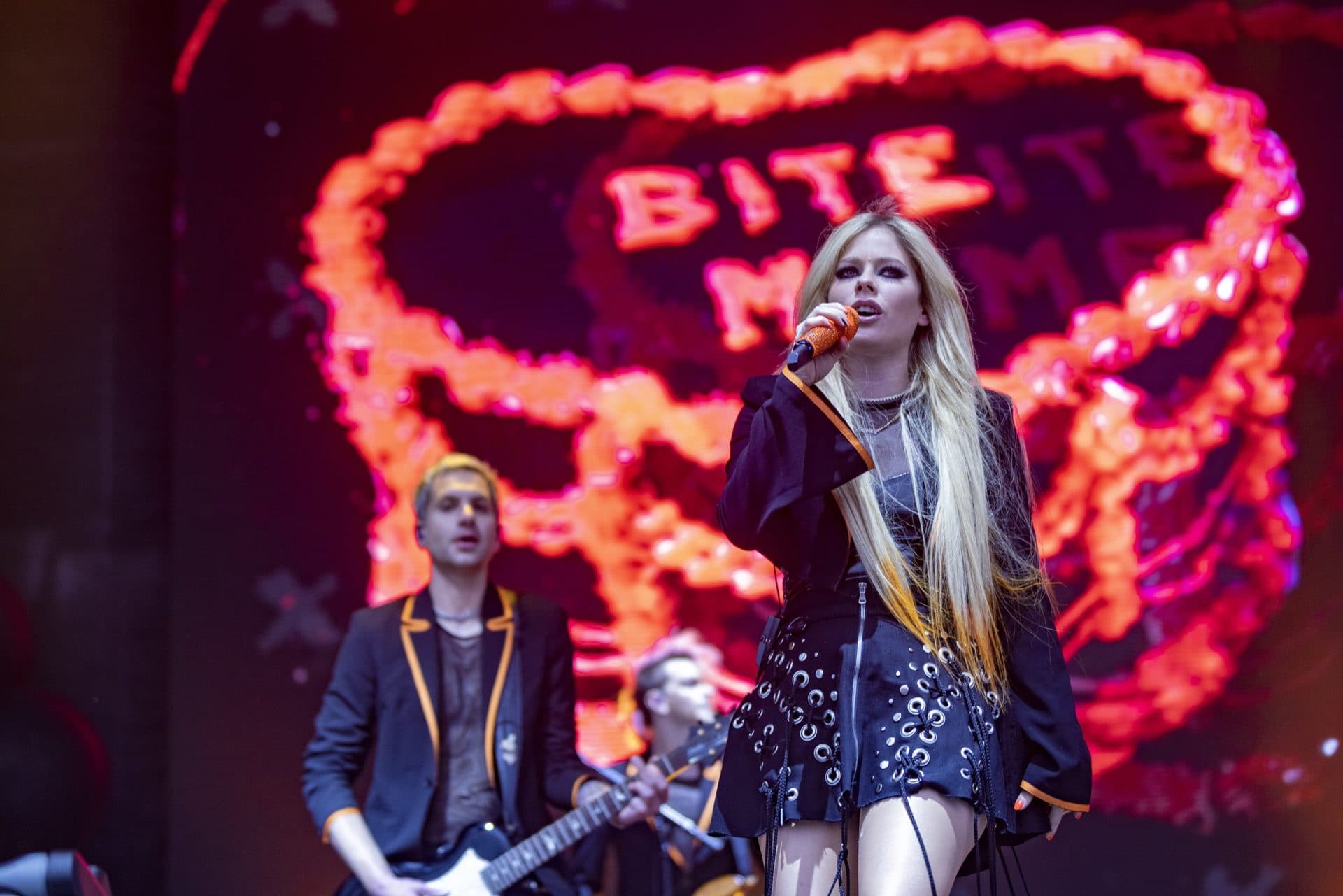 Avril Lavigne performs at the Boston Calling Music Festival. (Jesse Costa/WBUR)