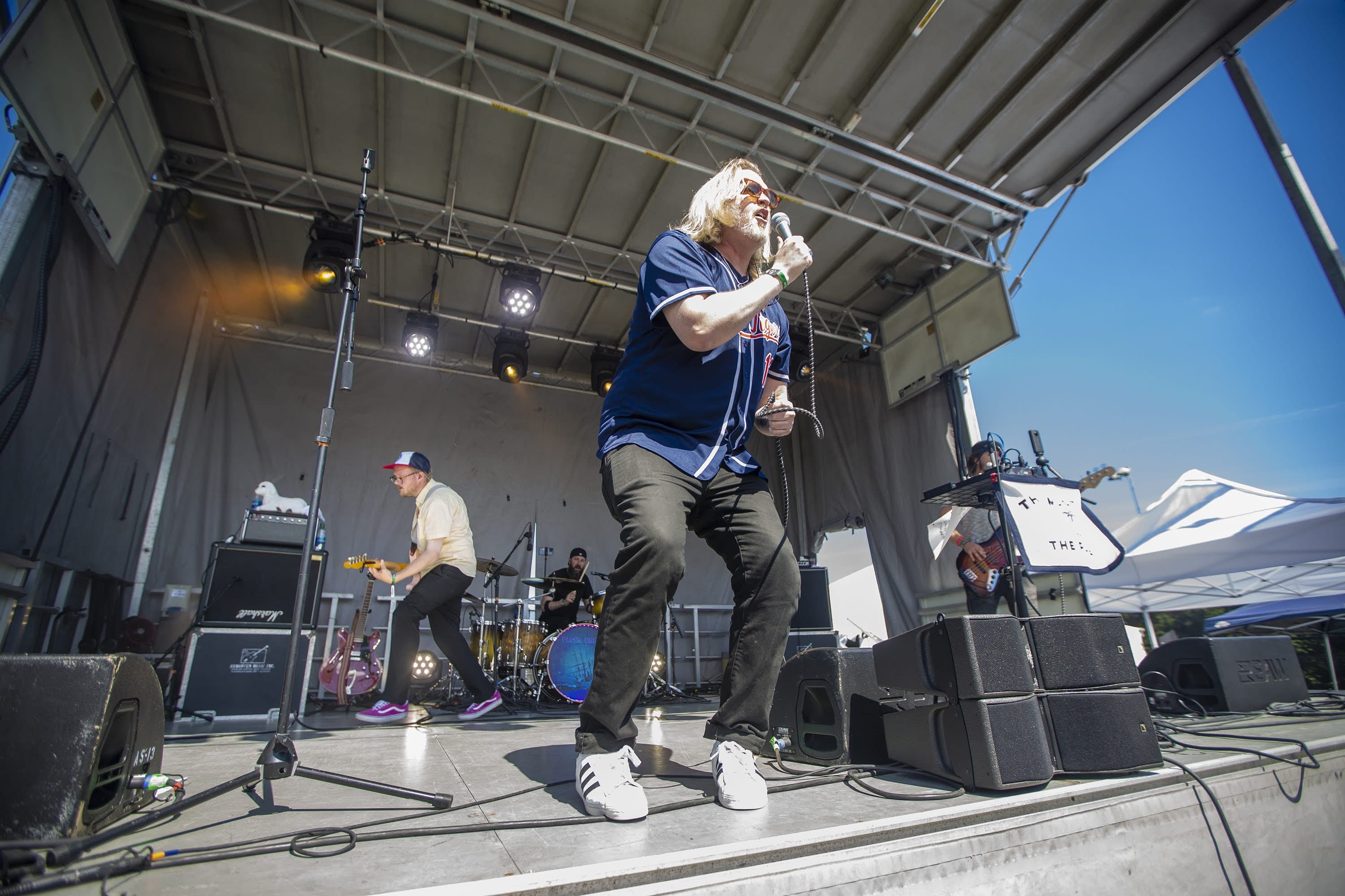 Local band Paper Tigers performs at the Boston Calling Music Festival. (Jesse Costa/WBUR)
