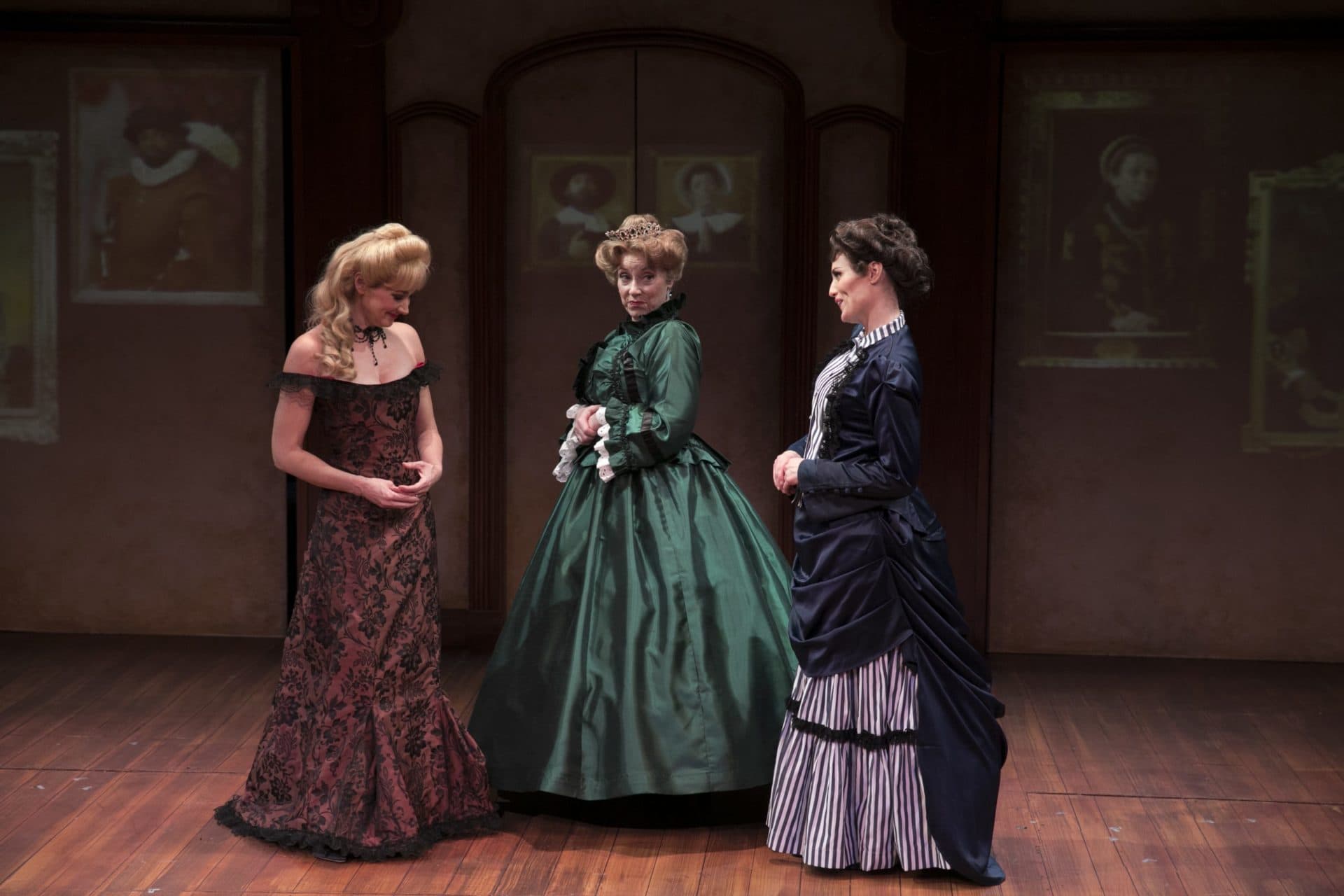 Aimee Doherty, Leigh Barrett and Jennifer Ellis in &quot;A Gentleman's Guide to Love and Murder.&quot; (Courtesy Mark S. Howard)