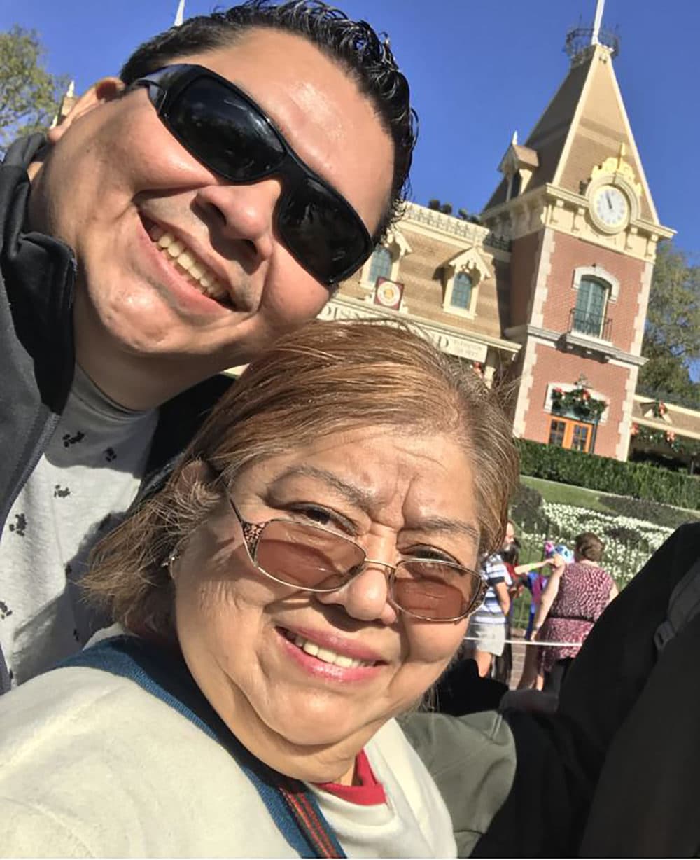 Gloria Estela Ventura with her son during their last trip to Disneyland as a family. (Courtesy)