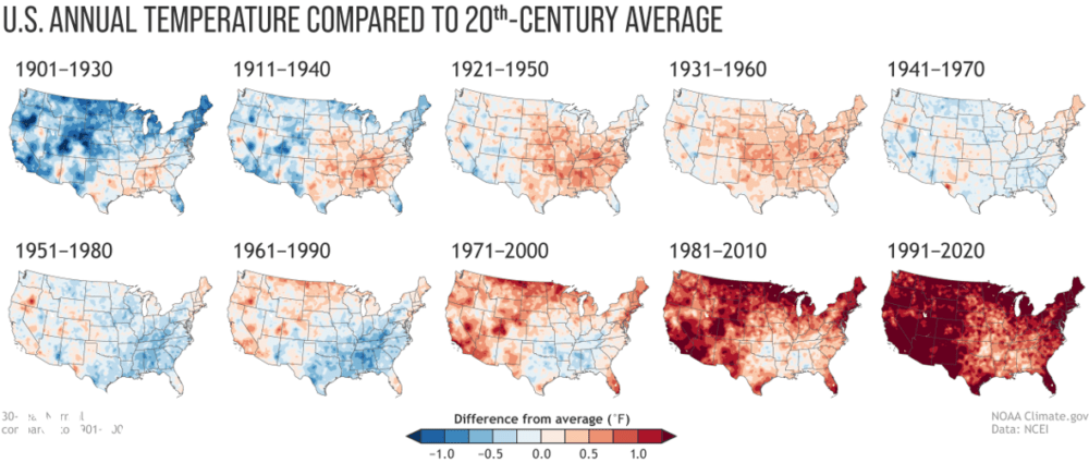 In 2021, NOAA updated its New Climate Normals. (Courtesy NOAA)