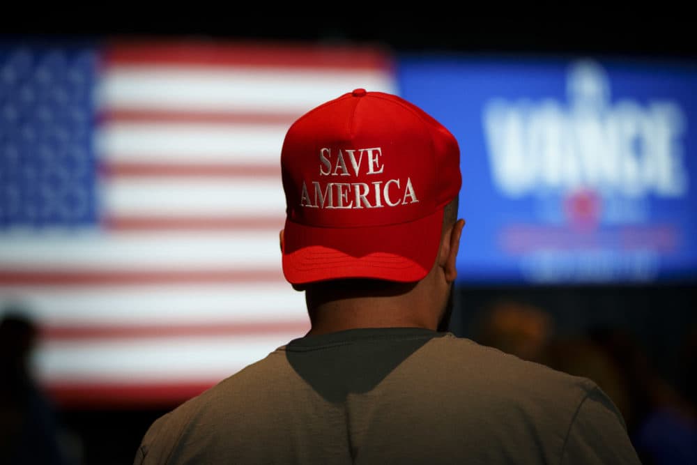 Supporters attend a primary election night event for J.D. Vance, a Republican candidate for U.S. Senate in Ohio, at Duke Energy Convention Center on May 3, 2022 in Cincinnati, Ohio. (Drew Angerer/Getty Images)