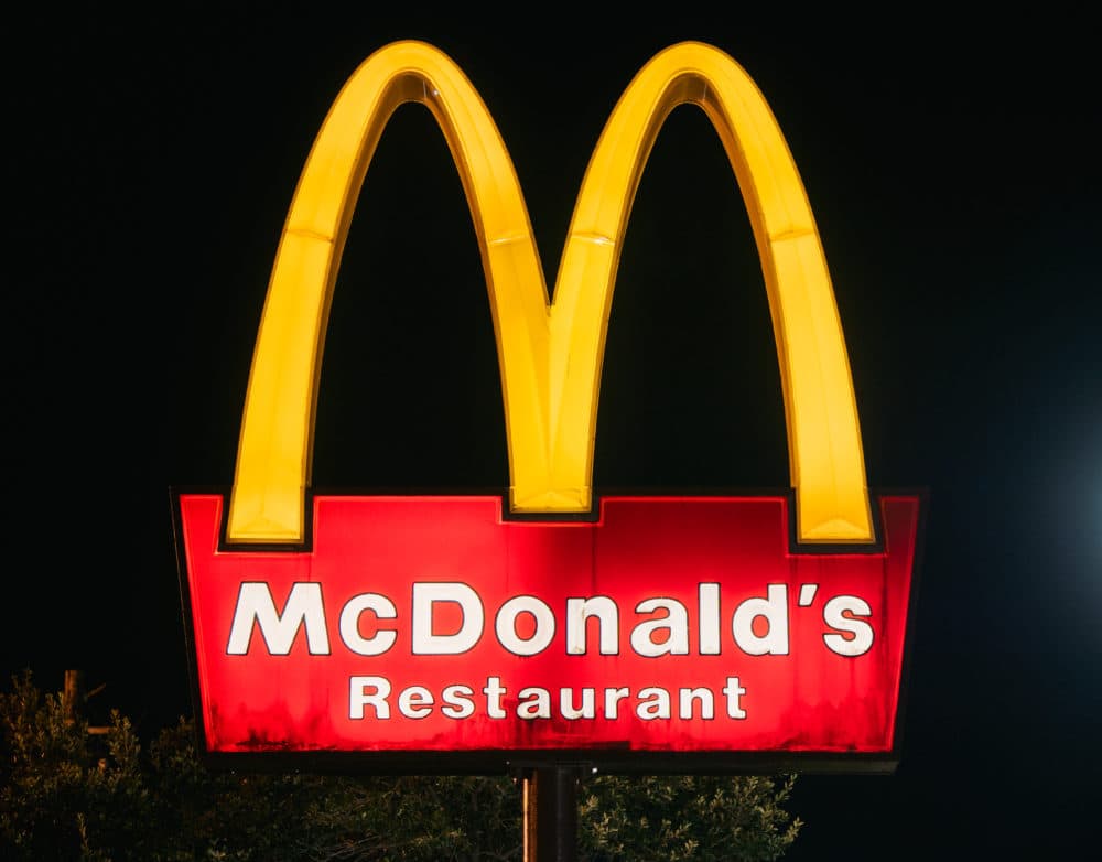 A McDonald's sign is shown on July 28, 2021 in Houston, Texas. (Brandon Bell/Getty Images)
